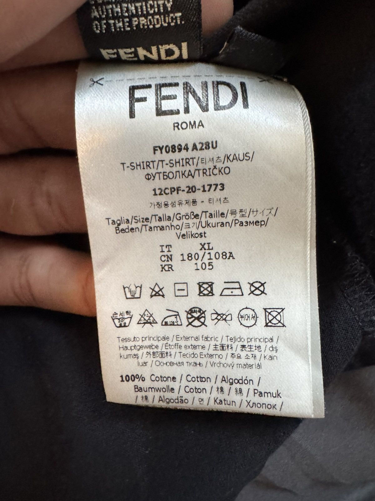 Fendi Fendi FF Box Logo Tee Shirt Size US M / EU 48-50 / 2 - 4 Thumbnail