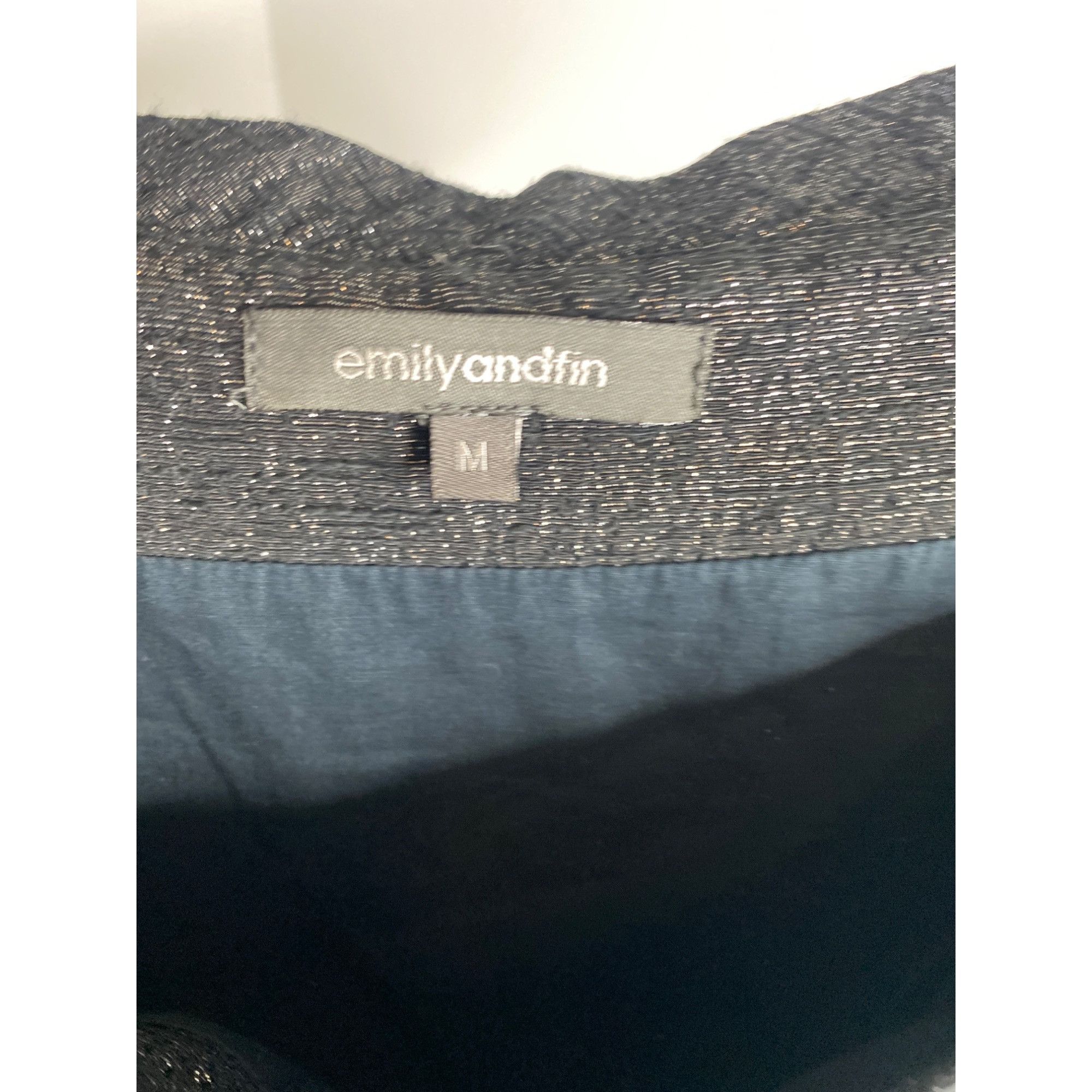 Other UK EMILY AND FINN WOMEN'S BLACK & SILVER METALLIC RETRO COCKTAI Size M / US 6-8 / IT 42-44 - 4 Thumbnail