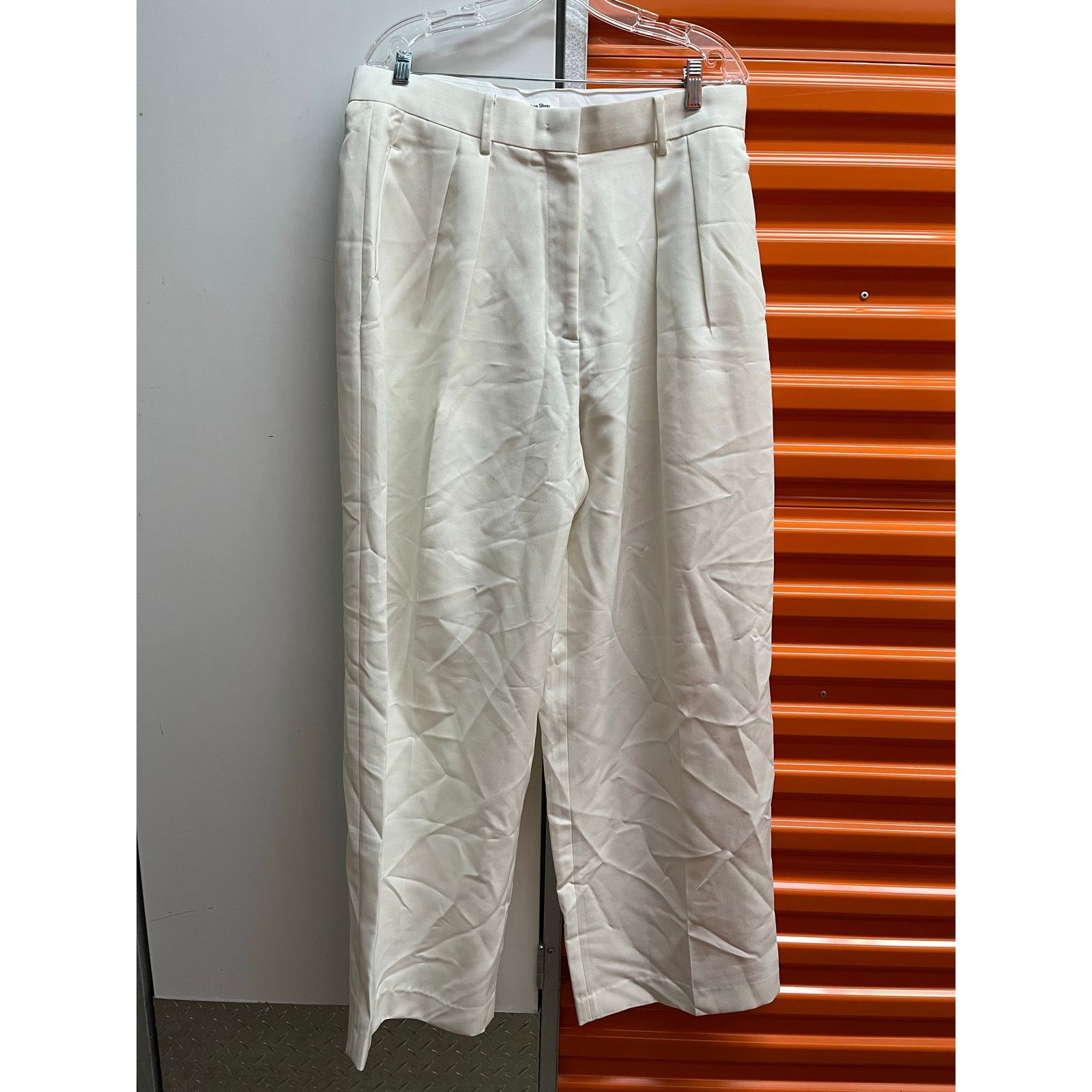 Frankie Shop The Frankie Shop -GELSO PLEATED TWILL TROUSERS/ WHITE/L/NWOT Size 32" / US 10 / IT 46 - 2 Thumbnail