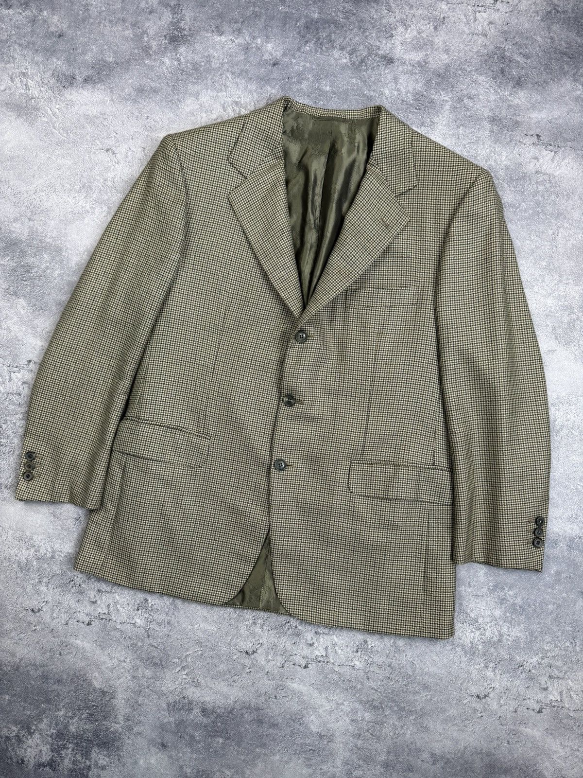 Brioni Brioni 100% Cashmere Houndstooth Blazer Jacket Size 40R - 3 Thumbnail