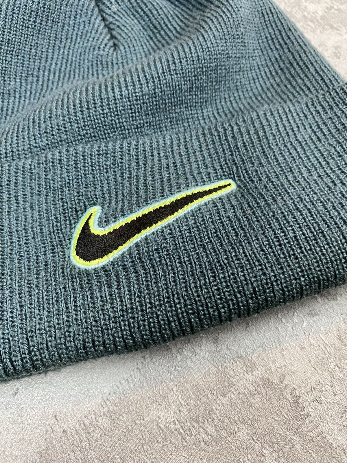 Nike × Vintage Vintage 90’s Nike Center Swoosh Beanie Size ONE SIZE - 2 Thumbnail