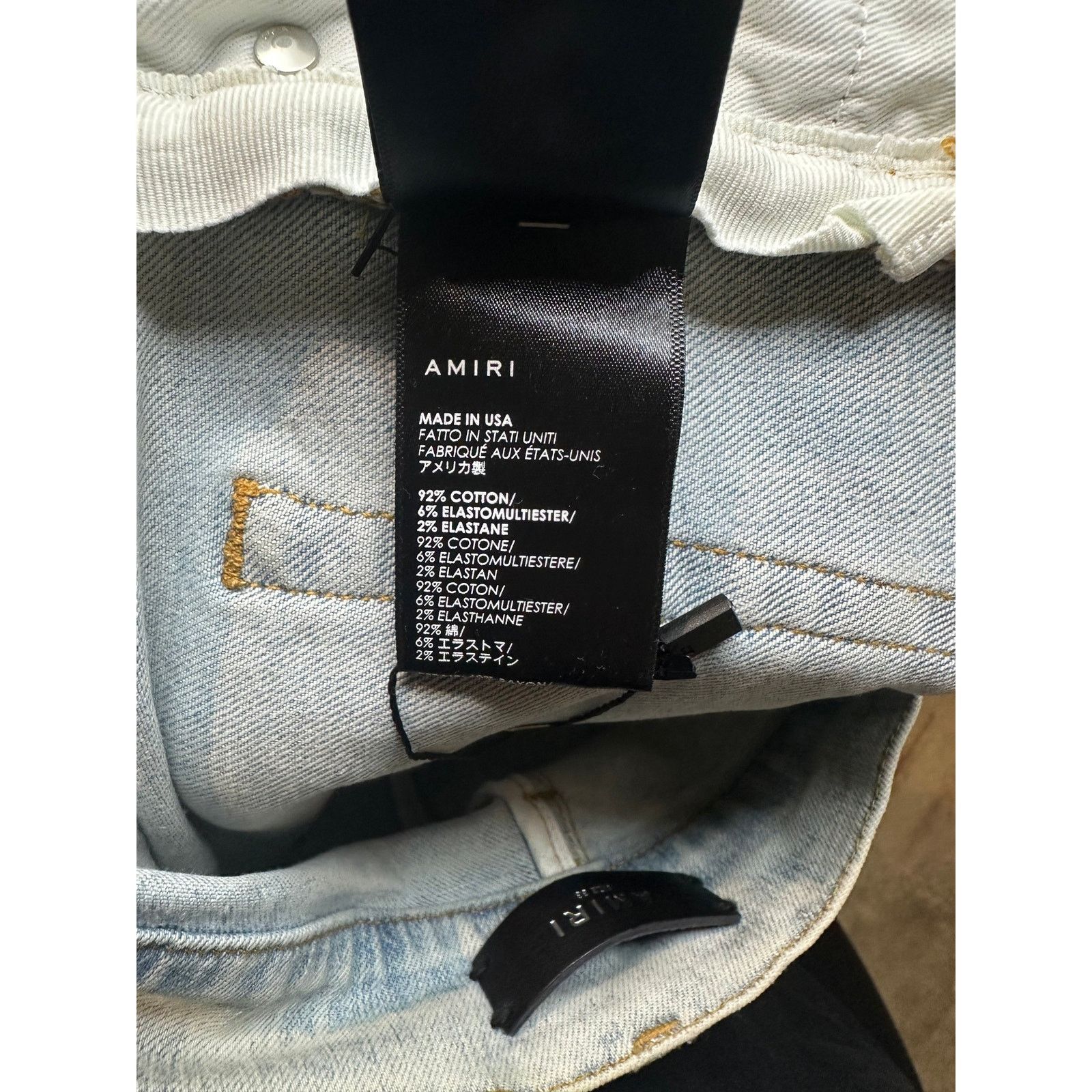 Amiri Amiri Jeans Light Wash Grateful Dead Used 33 Size US 33 - 4 Thumbnail