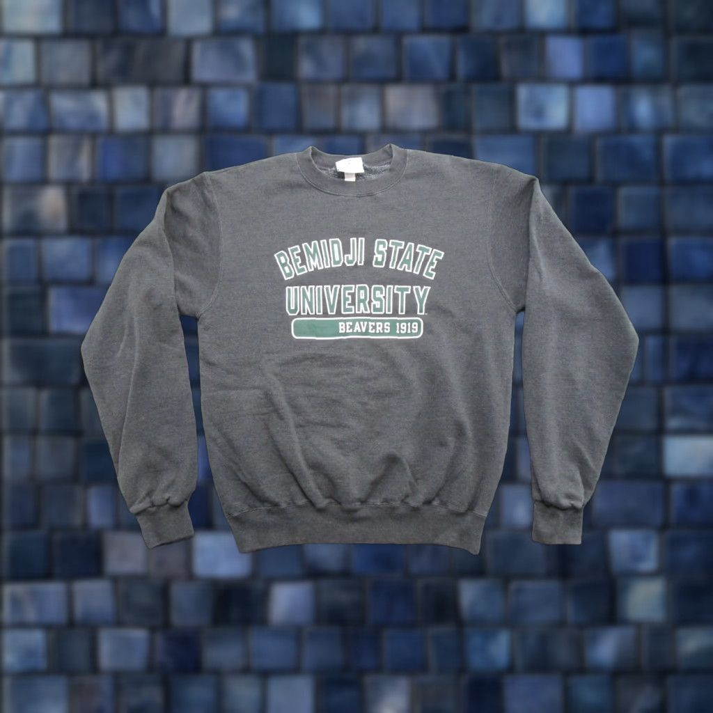 Champion Bemidji State University BSU Beavers Spell Out Gray Sweatshirt Mens Size S Size US S / EU 44-46 / 1 - 1 Thumbnail