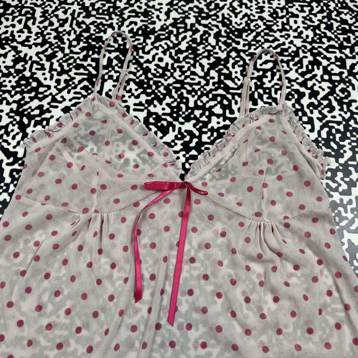 Vintage Vintage Y2K Sexy Mesh Dot Night Retro Tank Top 90s Style Size M / US 6-8 / IT 42-44 - 6 Thumbnail