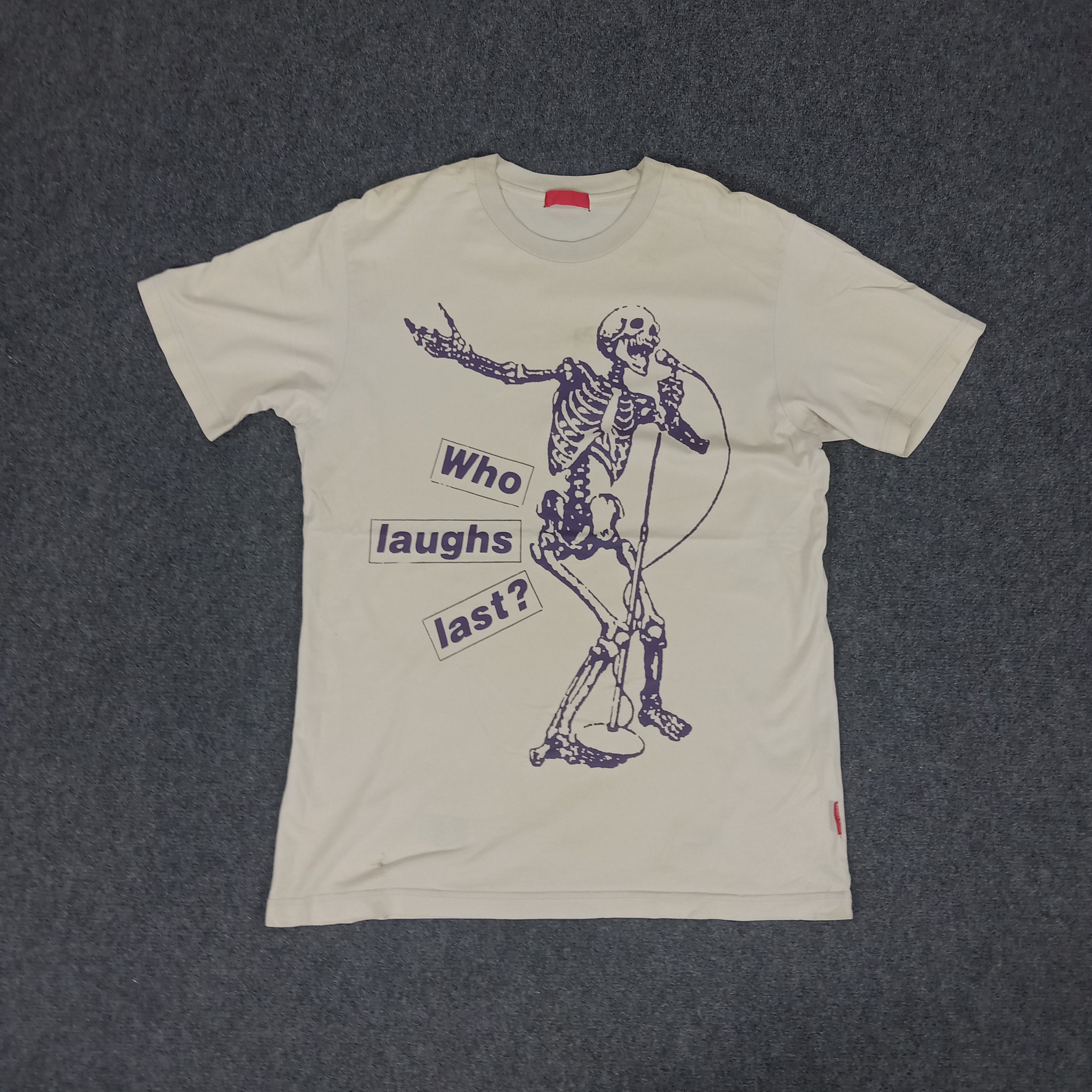 Barbara Kruger × Japanese Brand × Vintage Barbara Kruger Who Laughs Last Skull Tshirt Size US L / EU 52-54 / 3 - 1 Thumbnail