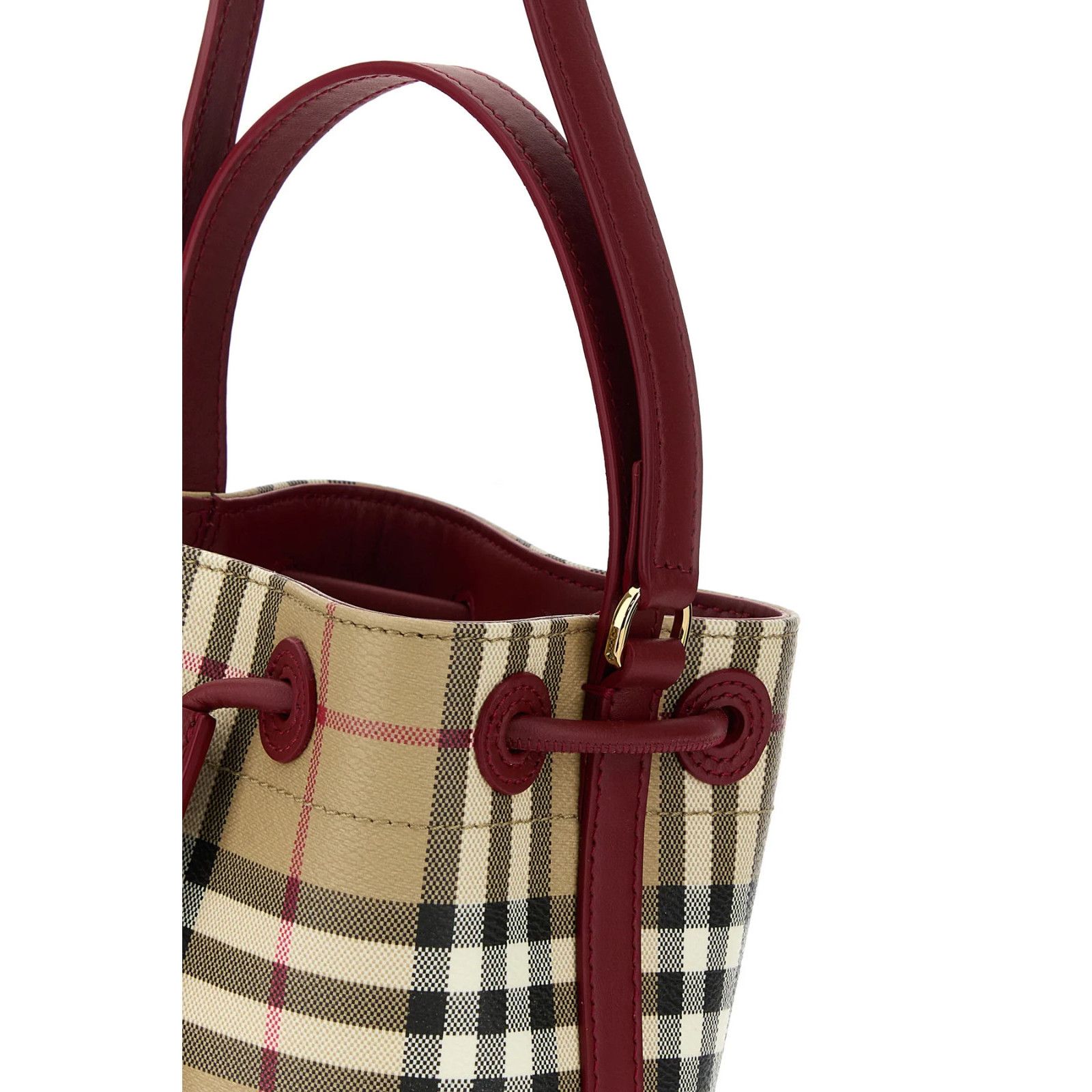 Burberry BURBERRY Mini Archive beige/ruby red Bucket Bag New Size ONE SIZE - 4 Thumbnail
