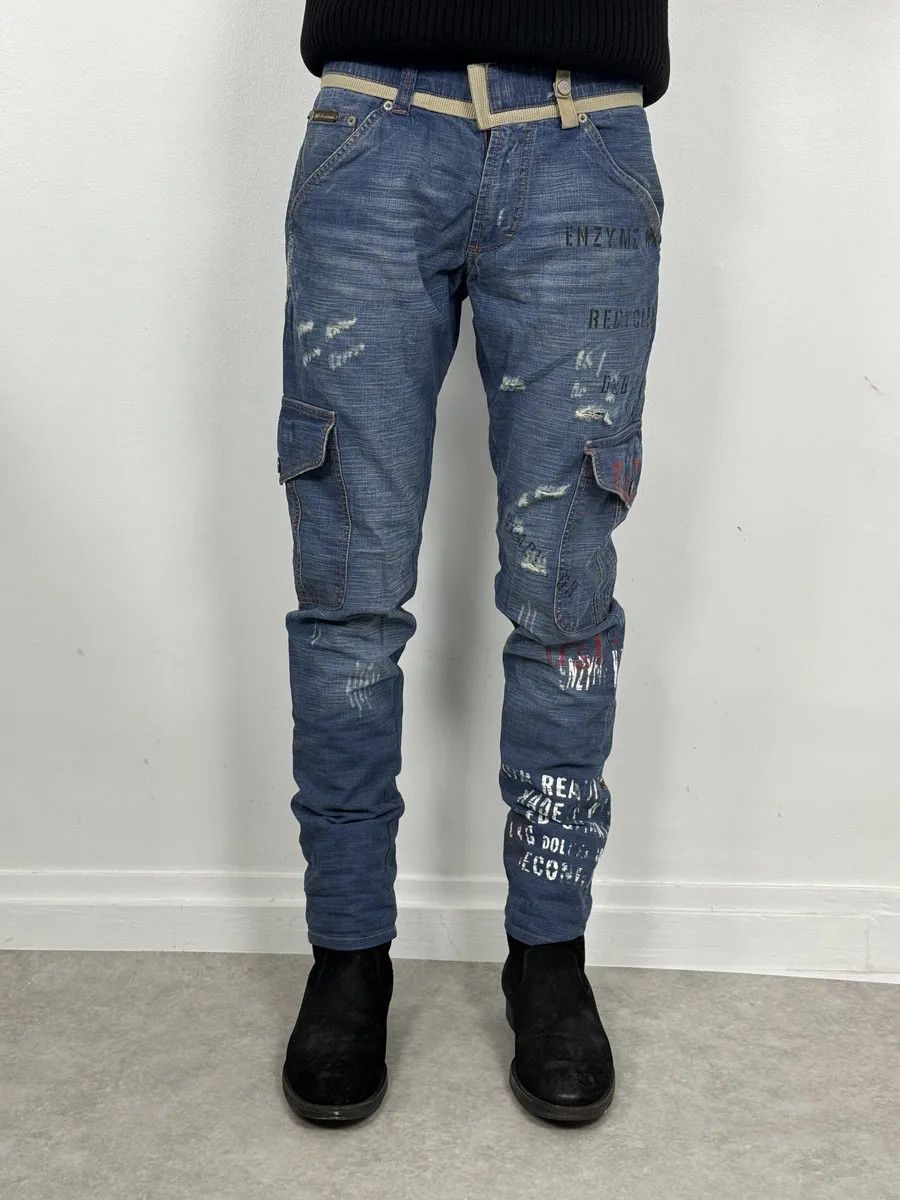 AW2006 Dolce & Gabbana Blue Naval Cargo Slim Denim Jeans