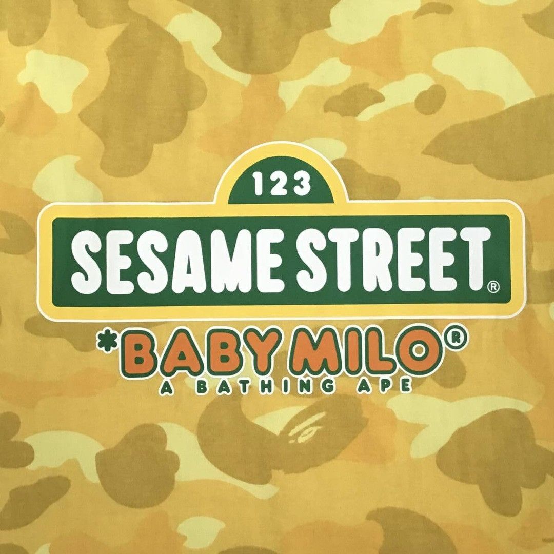 Bape BAPE × SESAME STREET Milo T-shirt ABC camo yellow APE Size US M / EU 48-50 / 2 - 4 Thumbnail