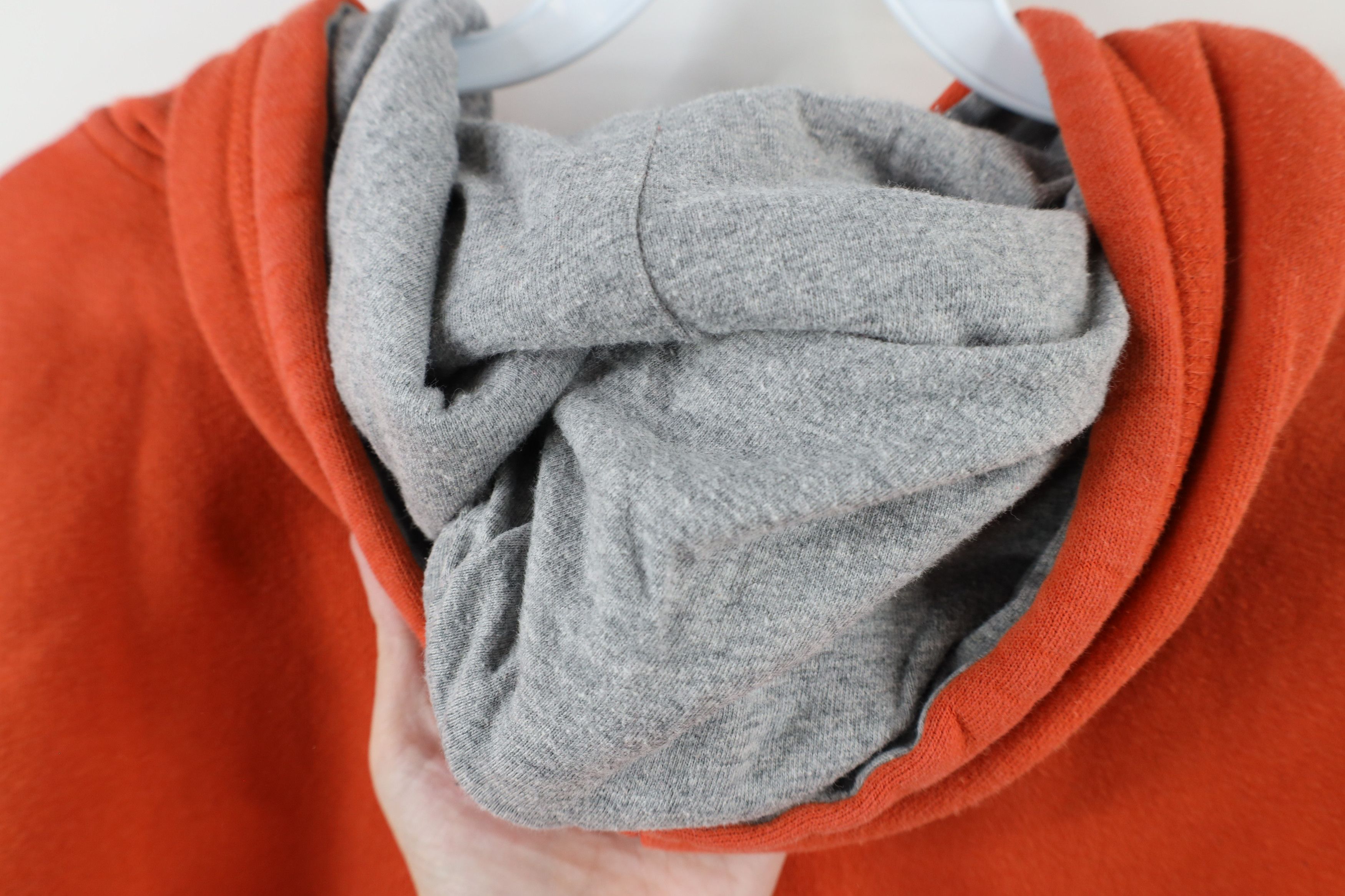 Vintage Vintage 90s Streetwear Heavyweight Hoodie Sweatshirt Orange Size US XL / EU 56 / 4 - 10 Thumbnail