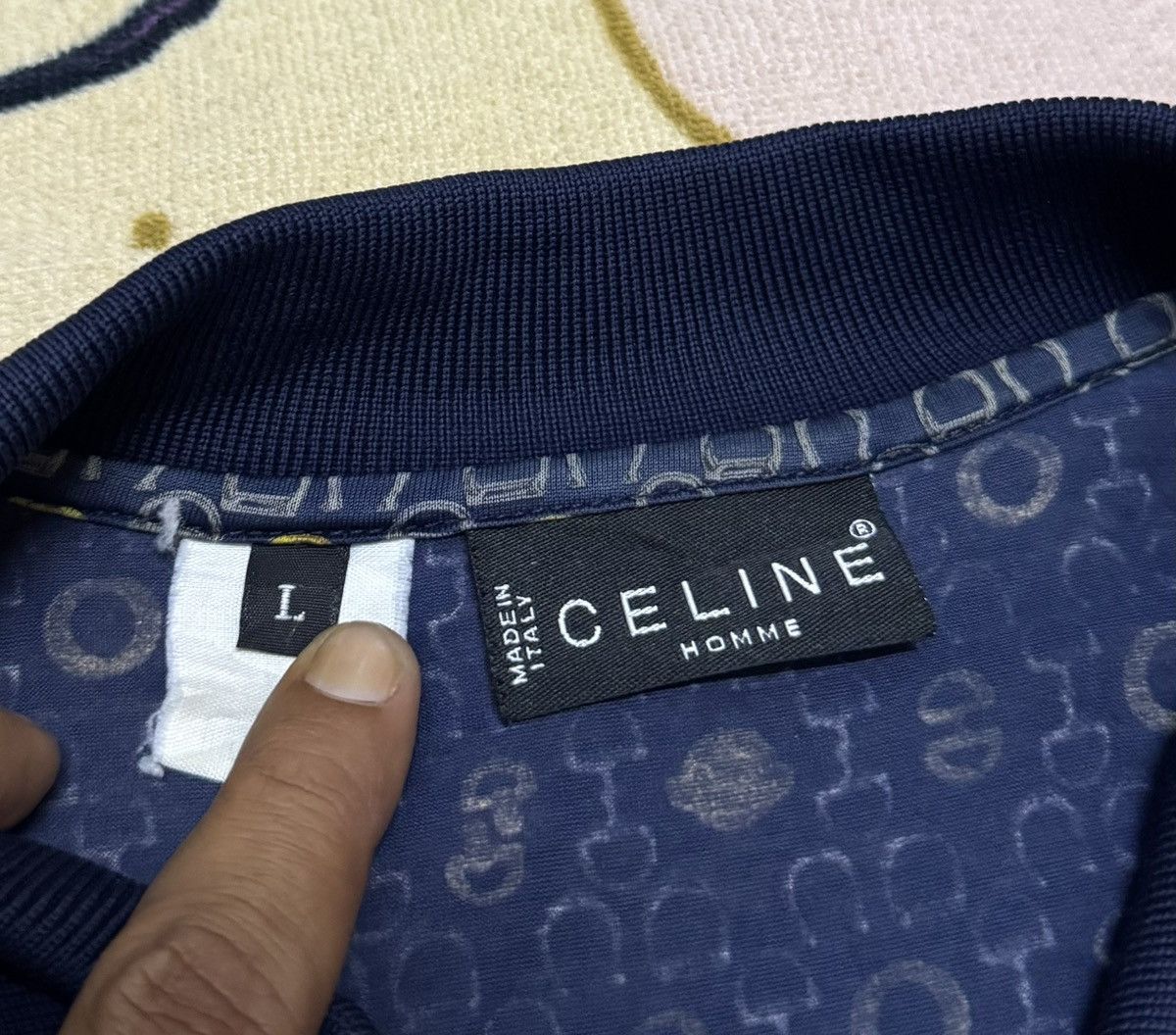 Celine Vintage CELINE Fullprint Made in Italy Polo Shirt Size US L / EU 52-54 / 3 - 10 Thumbnail