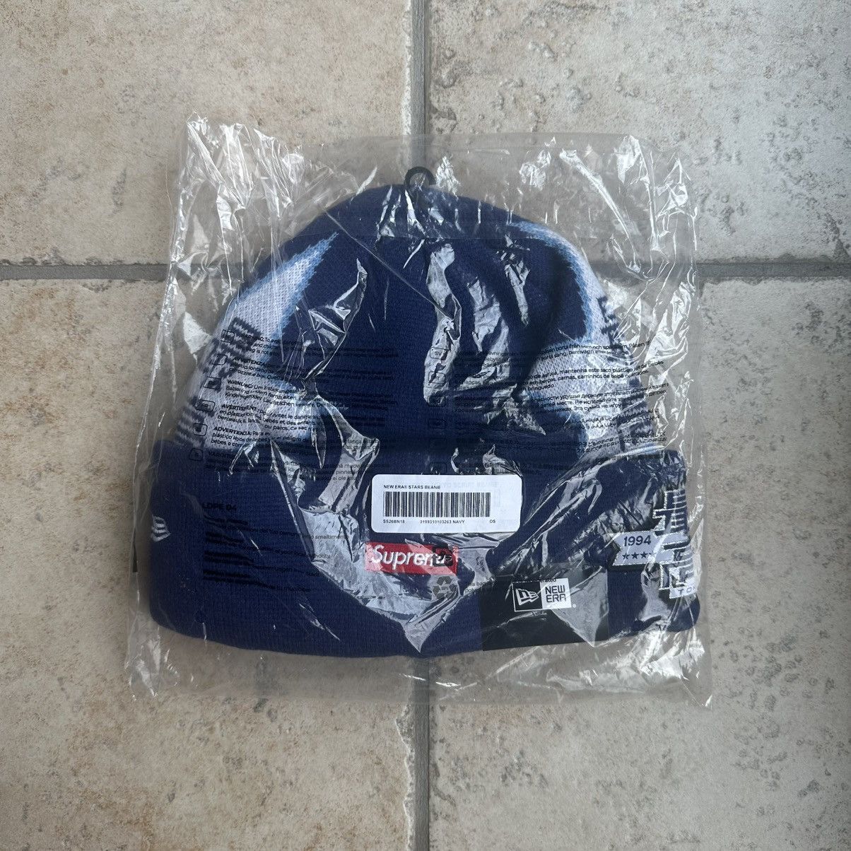 Supreme Supreme New Era Stars Beanie Navy Size ONE SIZE - 2 Thumbnail