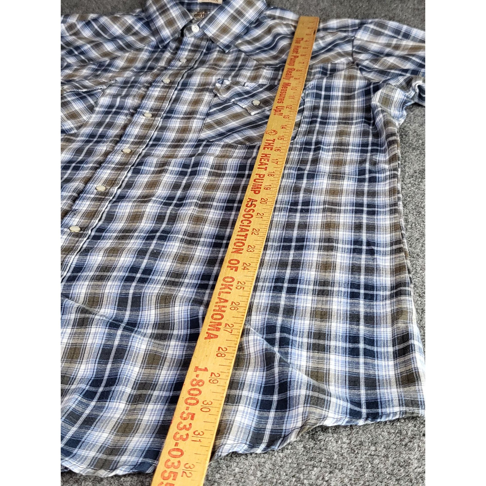 Western Rise Ely Cattleman Pearl Snap Shirt Men Sz L Tall Big Plaid Weste Size US L / EU 52-54 / 3 - 3 Thumbnail