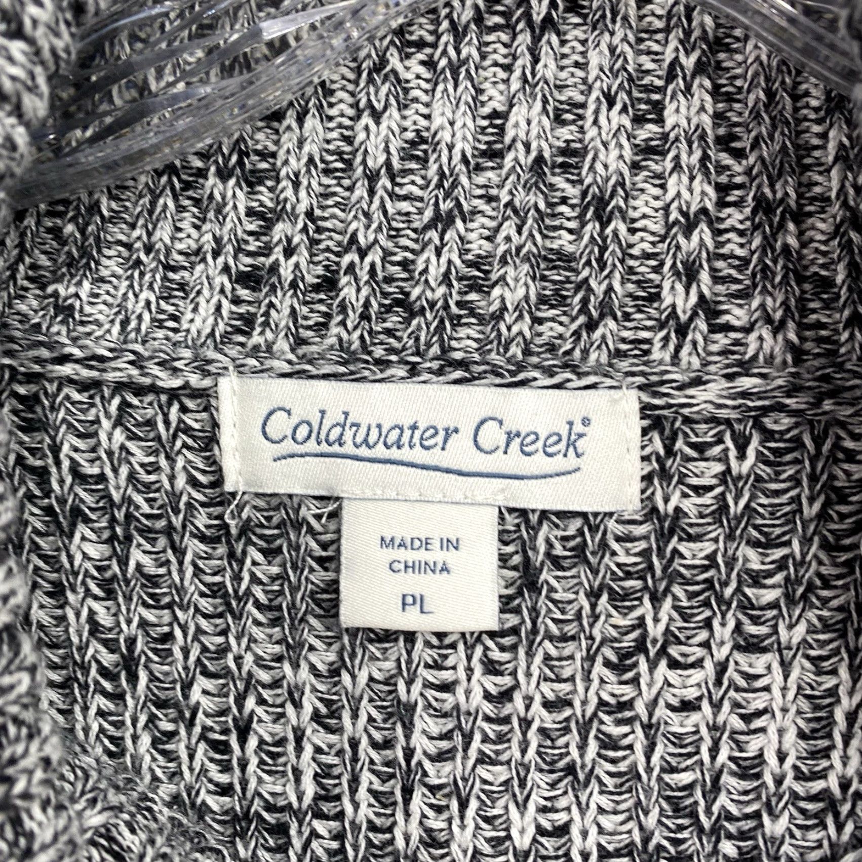 Coldwater Creek Coldwater Creek Pullover Shirt Womens L Petite Black Space Dye Turtleneck Cable Knit Size L / US 10 / IT 46 - 4 Thumbnail