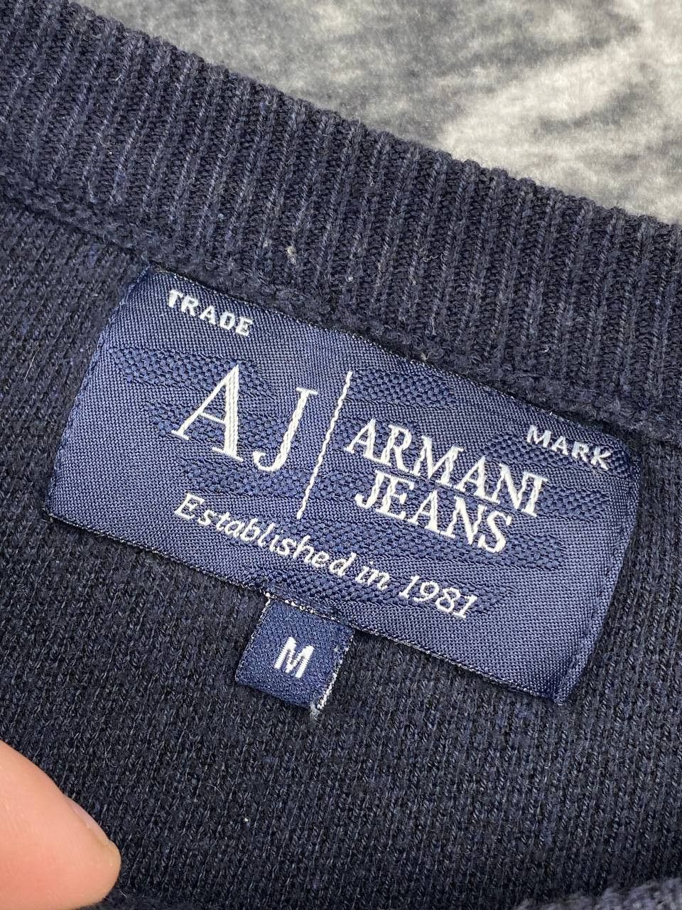 Armani Armani Jeans Metal Logo Knit Sweater Size US M / EU 48-50 / 2 - 7 Thumbnail