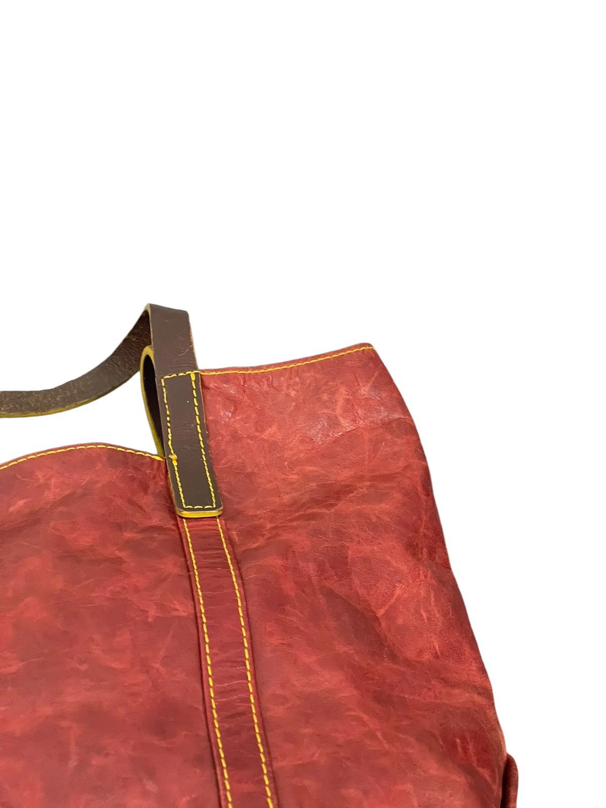 Genuine Leather Full Leather Pelle Borsa Burgundy Tote Bag 1🟩0 Size ONE SIZE - 17 Thumbnail
