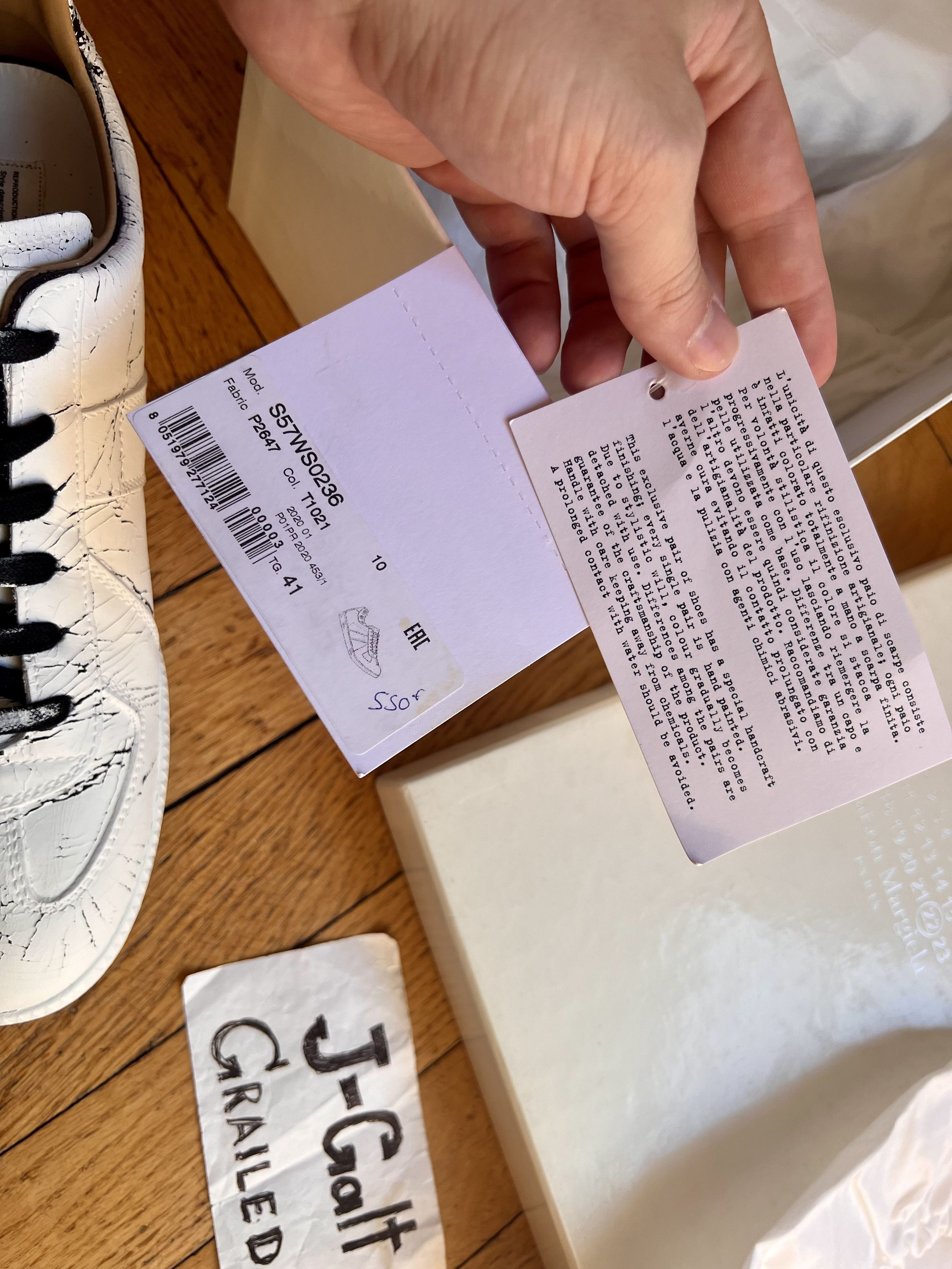 Maison Margiela Margiela Replica chipping white paint on black Size US 8 / EU 41 - 3 Thumbnail