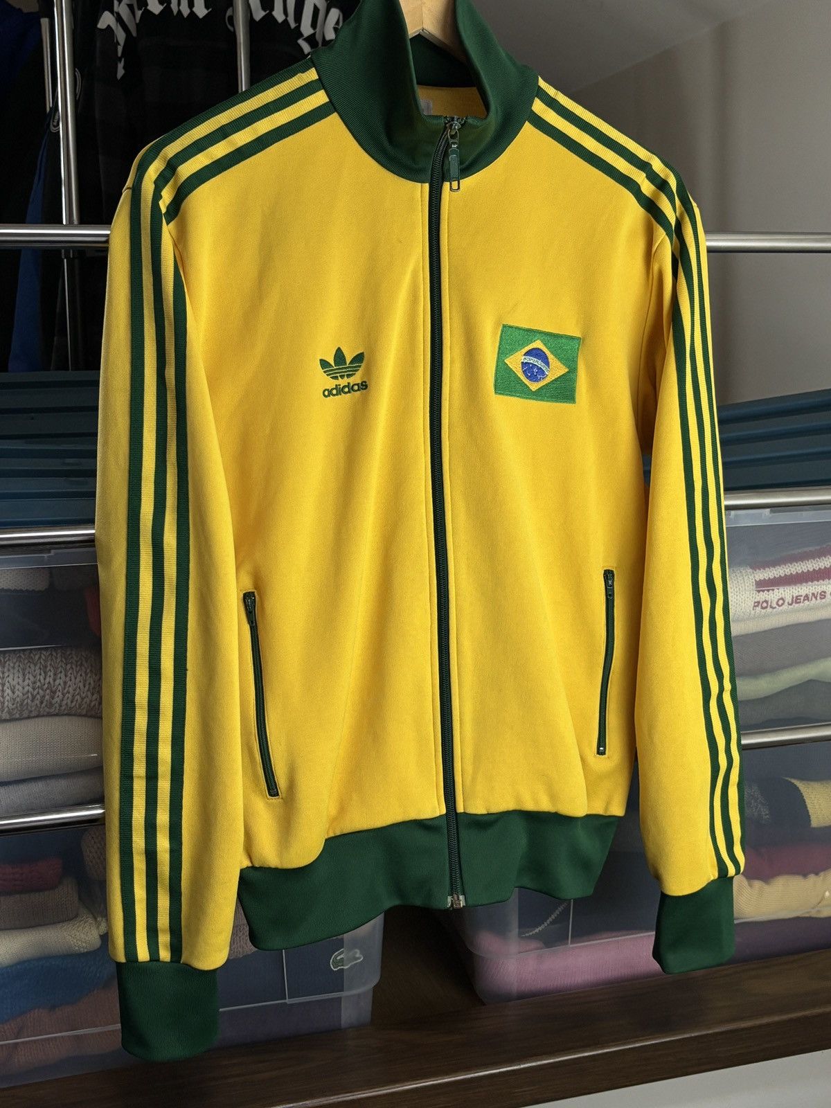 Adidas Vintage Adidas Brasil Fifa World Cup Track Zip Sweatshirt Size US S / EU 44-46 / 1 - 2 Thumbnail