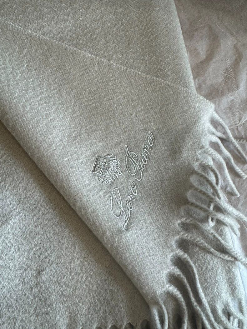 Loro Piana LORO PIANA Cashmere Scarf Beige Size ONE SIZE - 3 Thumbnail