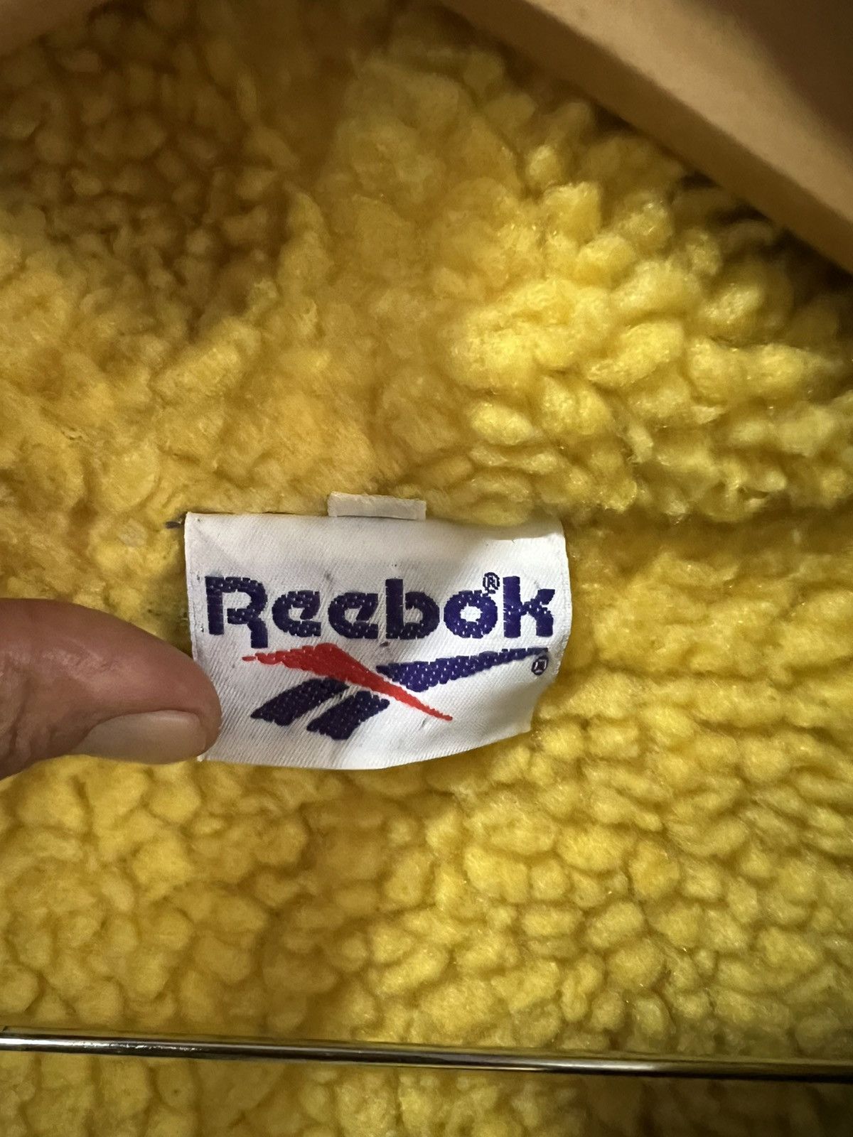 🔥Vintage Reebok Sherpa Button Long Jacket Hoodie