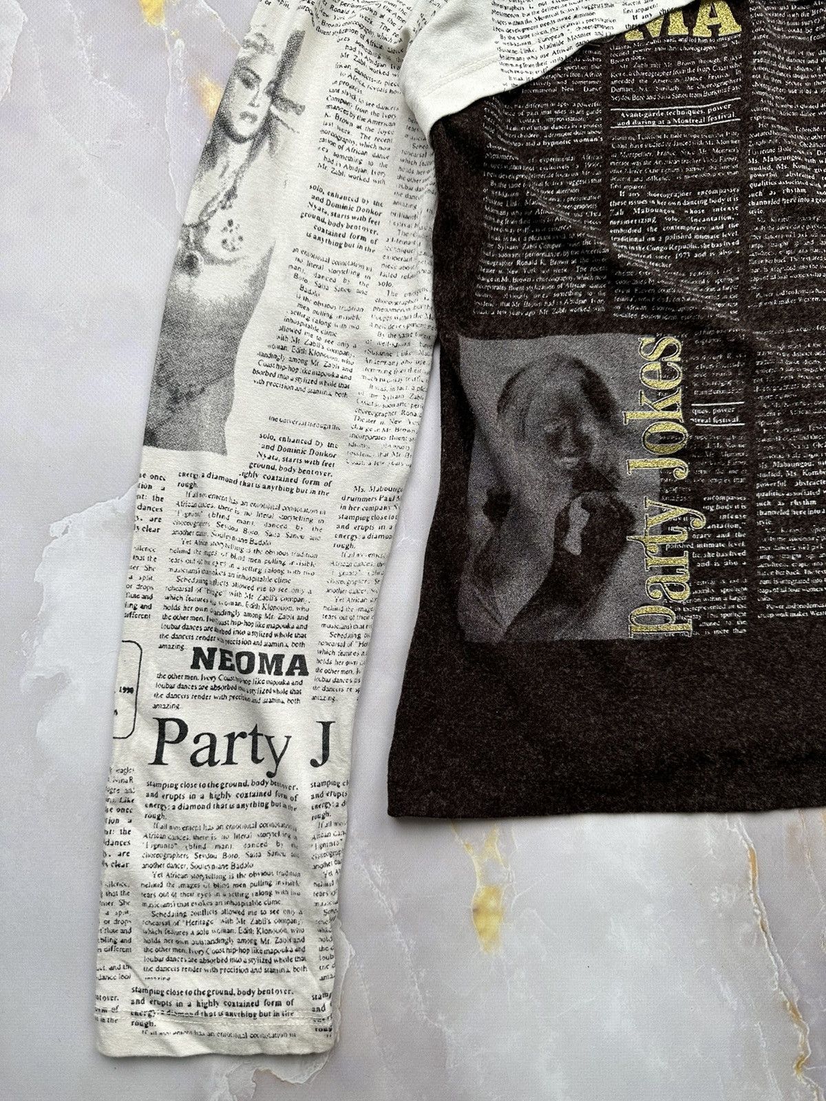 Japanese Brand Vintage Long Sleeve Newspaper Print Size S / US 4 / IT 40 - 5 Thumbnail