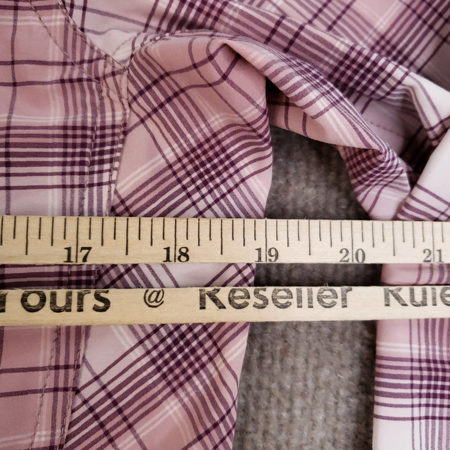 Orvis VINTAGE Orvis Women's Shirt XS Purple Plaid Long Sleeve Lightweight Casual Outdoor Size XS / US 0-2 / IT 36-38 - 3 Thumbnail