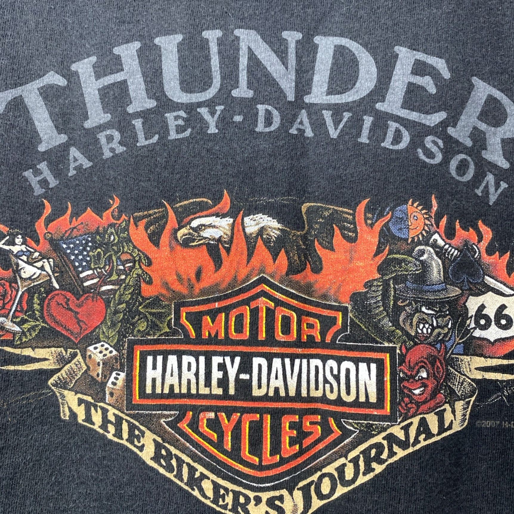 Harley Davidson VINTAGE Harley-Davidson Jester T Shirt Sleeveless XL Black 90s Biker Motorcycle Mens Shirt Size US XL / EU 56 / 4 - 3 Thumbnail