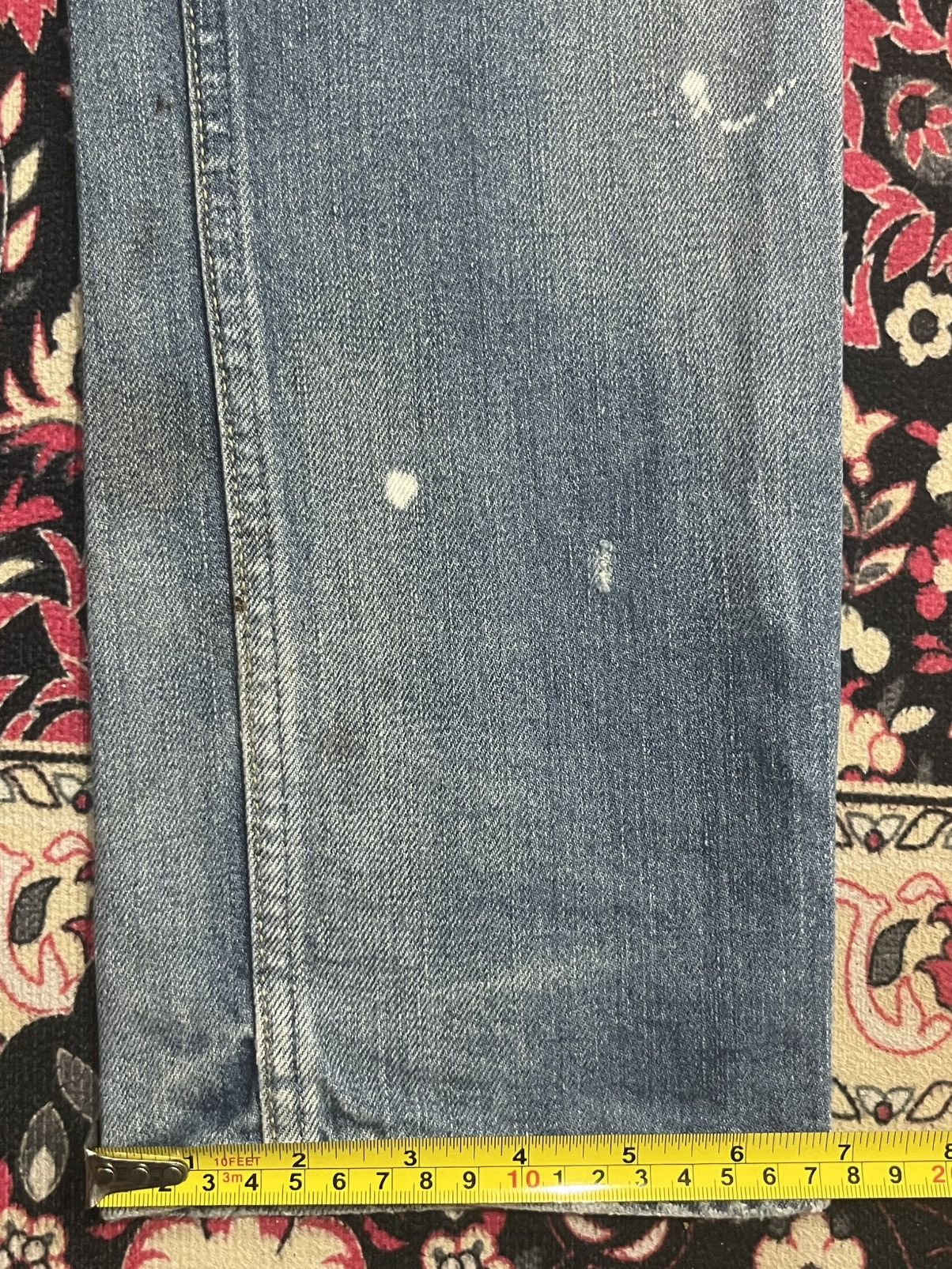Lounge Lizard ⚡️Slim Straight⚡️Lounge Lizard Distressed Paint Splatter Jeans Size US 31 - 17 Thumbnail