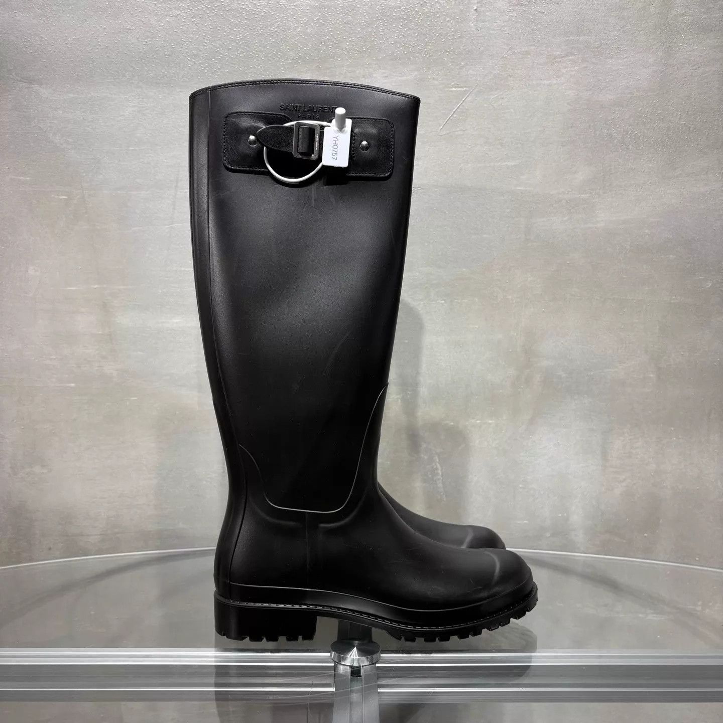 Saint Laurent Paris Saint Laurent Knee-High Black Rain Boots EU 38 Size US 7.5 / IT 37.5 - 4 Thumbnail