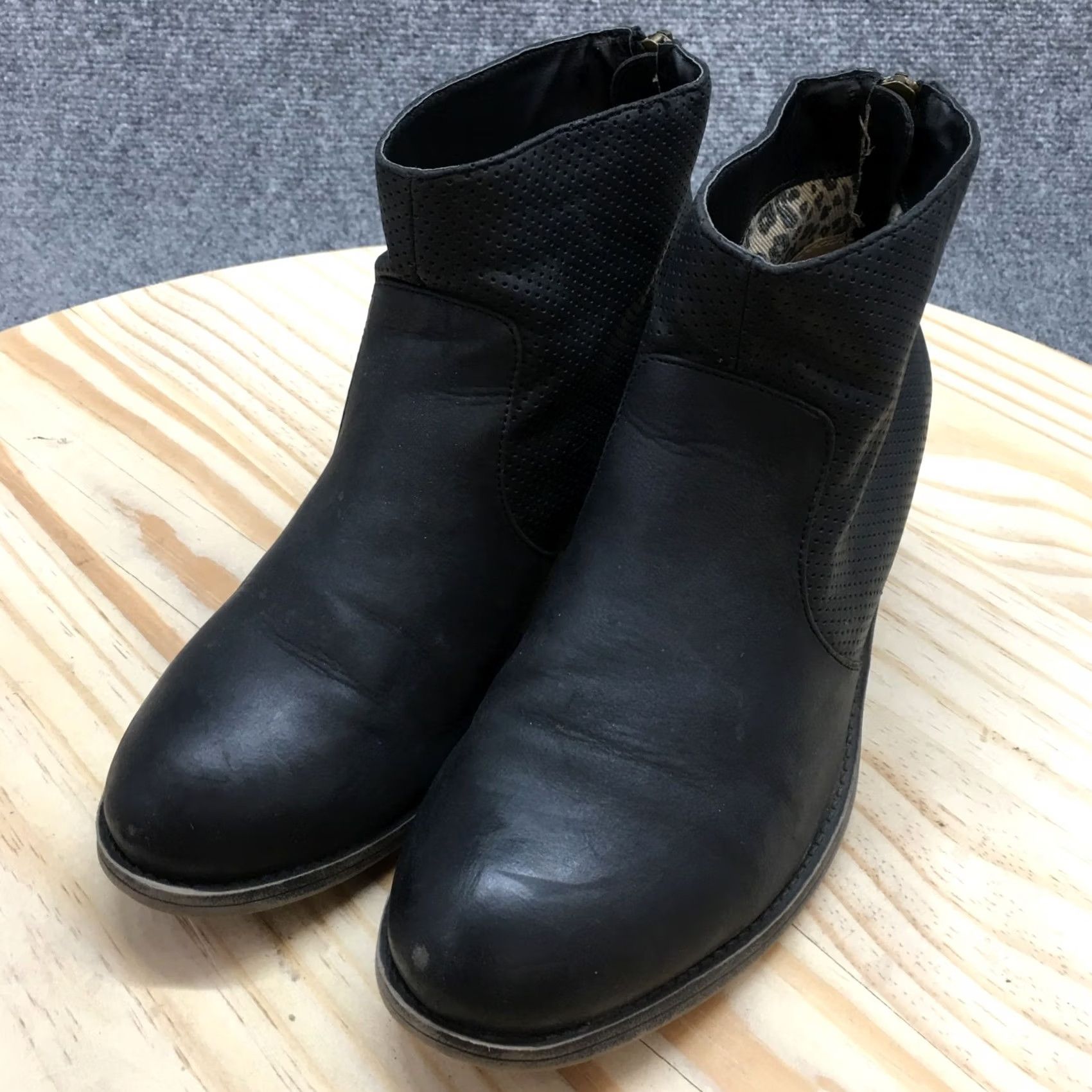 Billabong Billabong Boots Womens 8 Talia Casual Back Zip Ankle Bootie Black Faux Leather Size US 8 / IT 38 - 4 Thumbnail