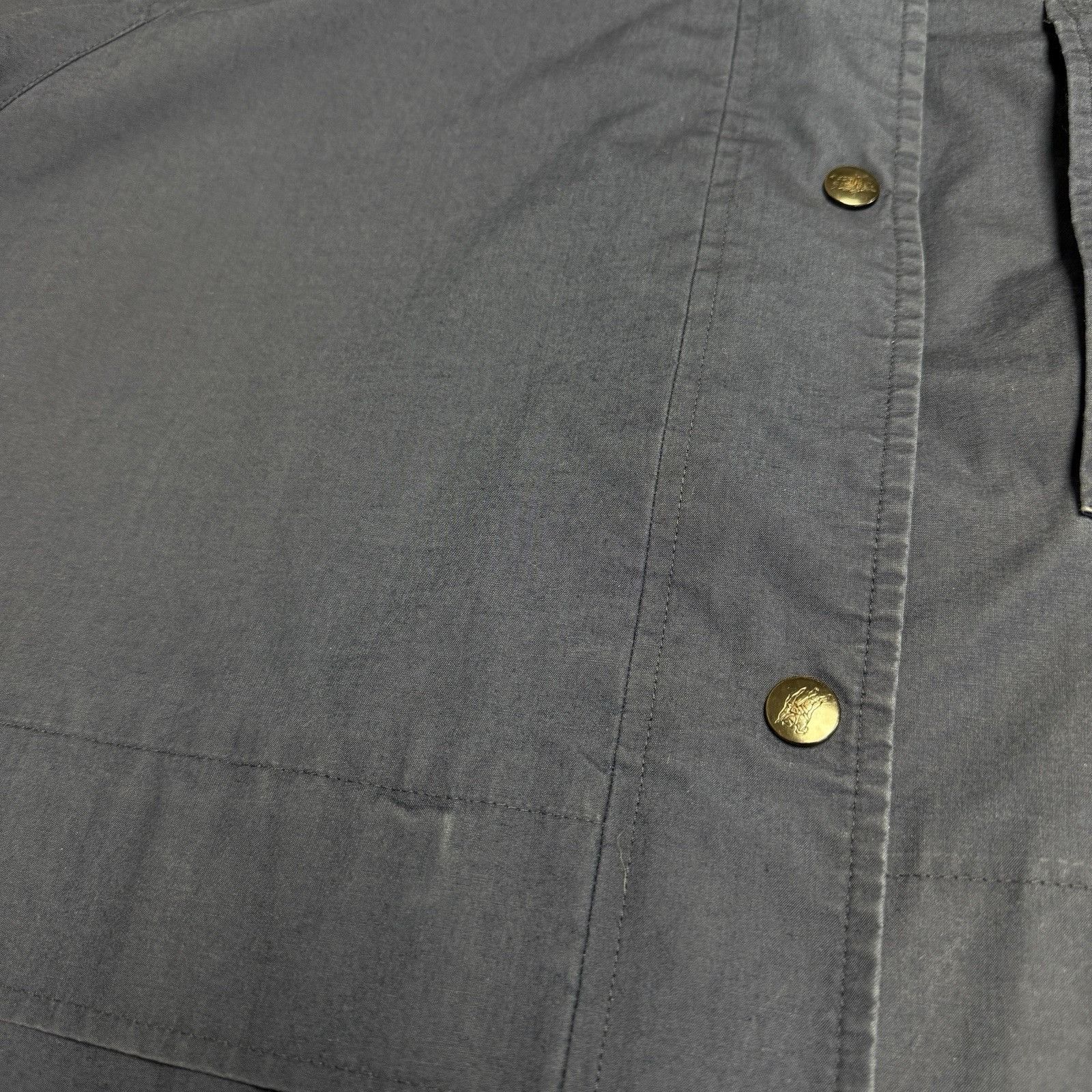 Burberry Vintage Burberry Jacket Mens Large 24x28 Blue Hide a Hood En Size L / US 10 / IT 46 - 4 Thumbnail