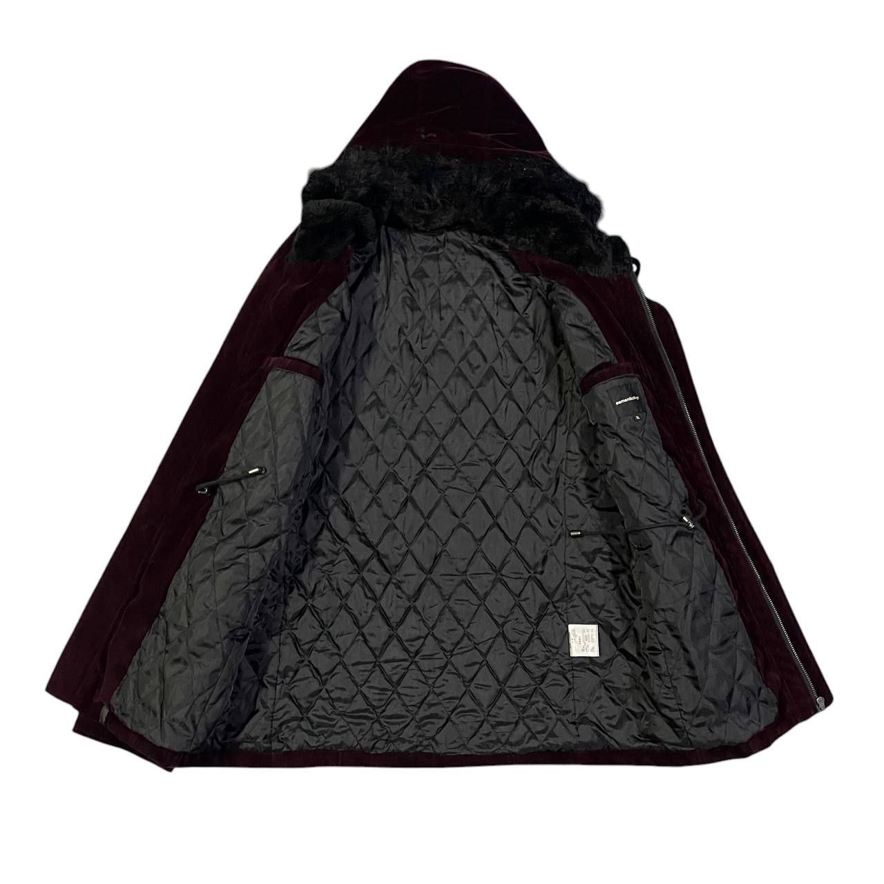 semanticdesign Semantic Design Fur Hooded Velvet Coat Size US L / EU 52-54 / 3 - 8 Thumbnail