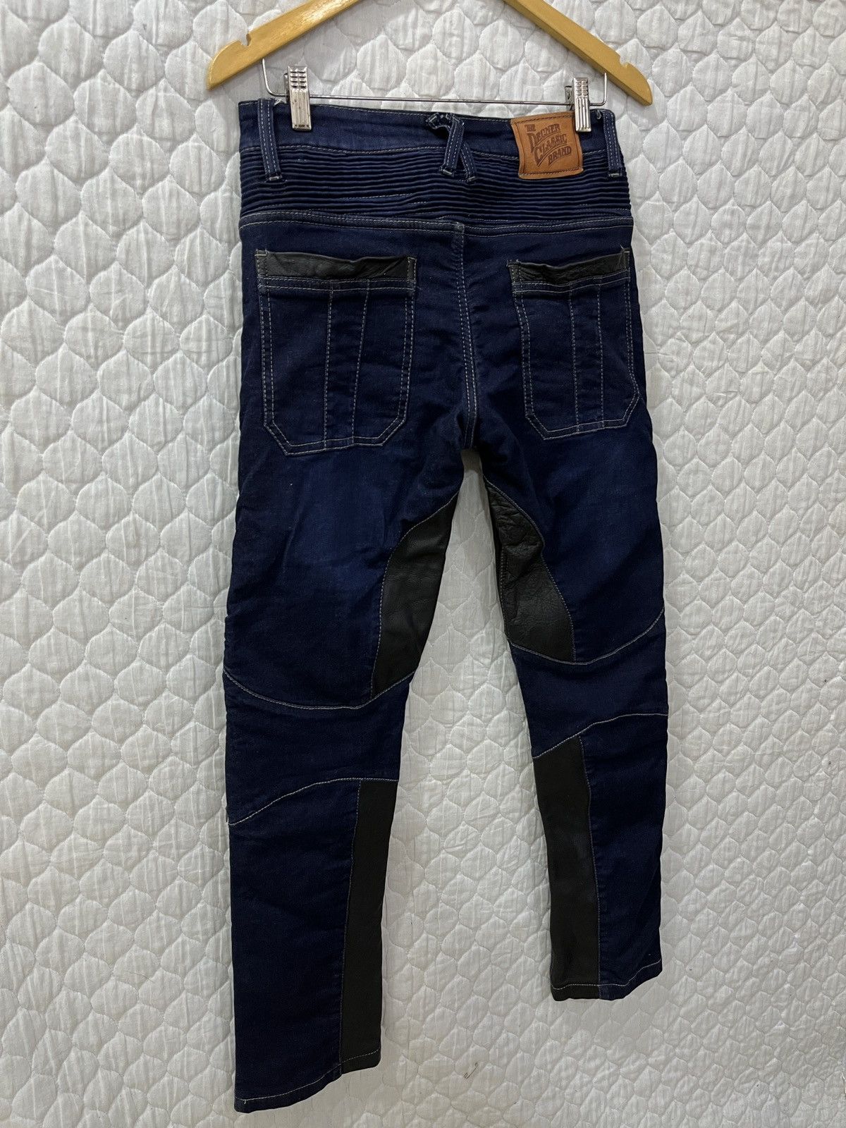 Designer (Xxxx)🔥🔥THE DEGNER CLASSIC KYOTO DENIM LEATHER BIKER PANTS Size US 30 / EU 46 - 9 Thumbnail