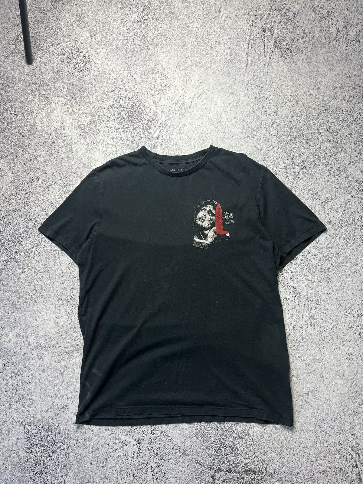 Allsaints Mens Vintage AllSaints T-shirt Logo Basic Tee Art Streetwear Size US XS / EU 42 / 0 - 24 Thumbnail