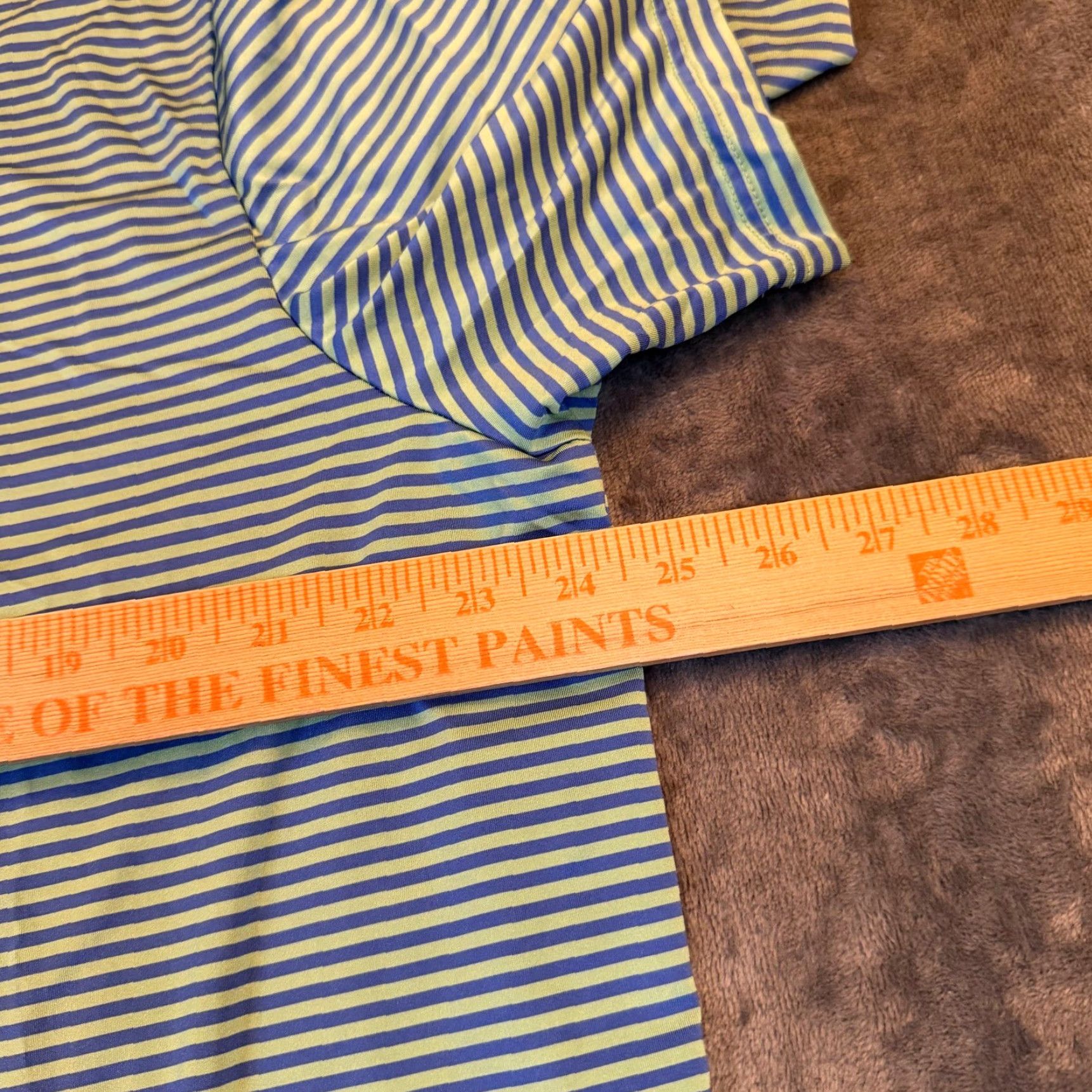 RLX Ralph Lauren RLX Ralph Lauren Striped Polo Shirt Mens XL Green Blue Performance Golf Size US XL / EU 56 / 4 - 7 Thumbnail