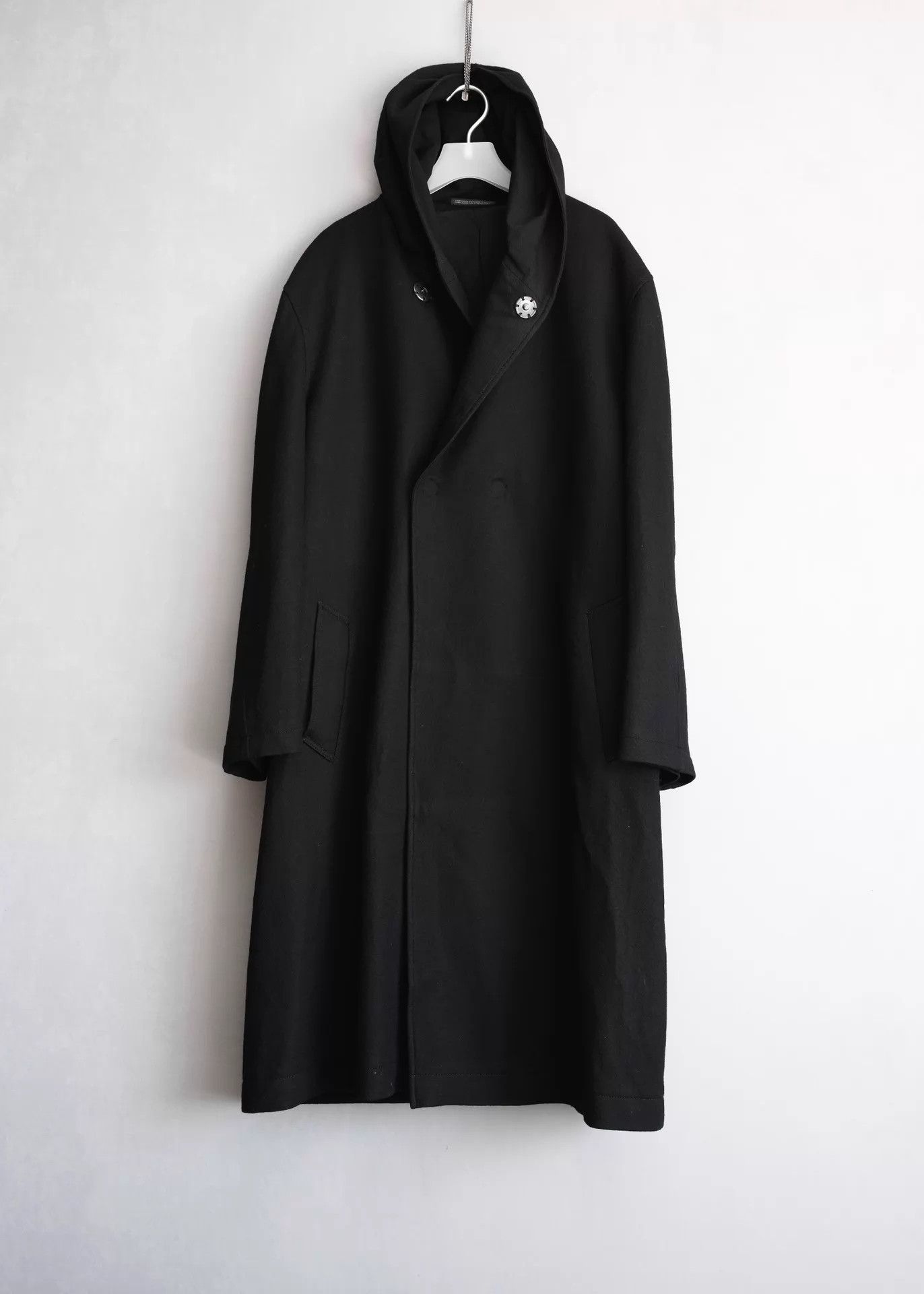 Yohji Yamamoto Yohji Yamamoto 15AW Hooded Button-Front Coat Size 3 Size US L / EU 52-54 / 3 - 1 Thumbnail