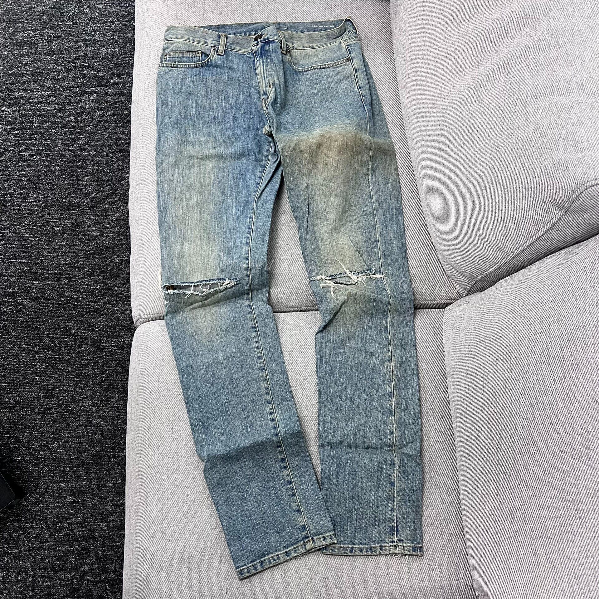 Saint Laurent Paris Saint Laurent 15FW Slash Distressed Jeans Size US 34 / EU 50 - 1 Thumbnail