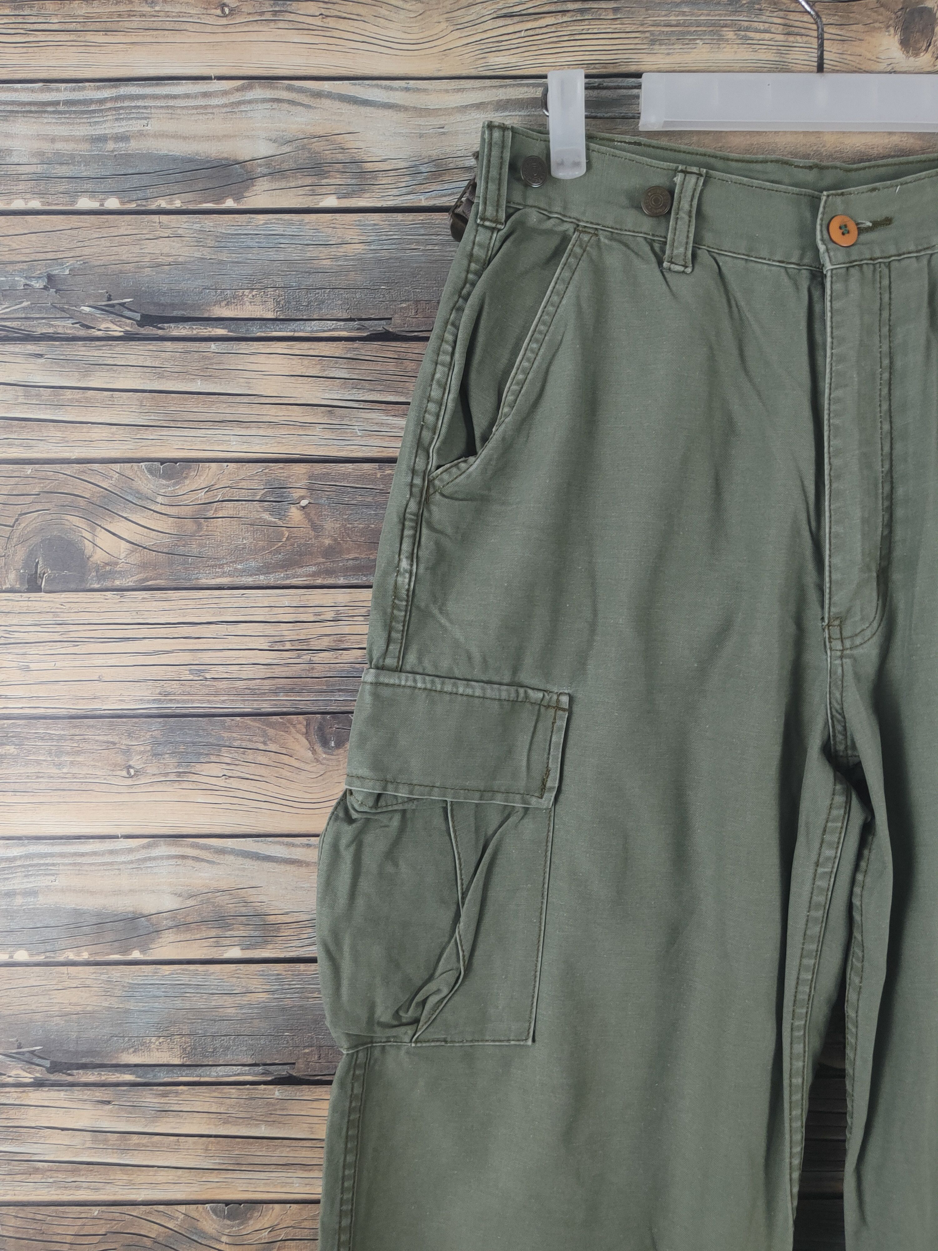 Japanese Brand DL Japanese Brand Green Multipocket Cargo Pants #2110 Size US 30 / EU 46 - 3 Thumbnail