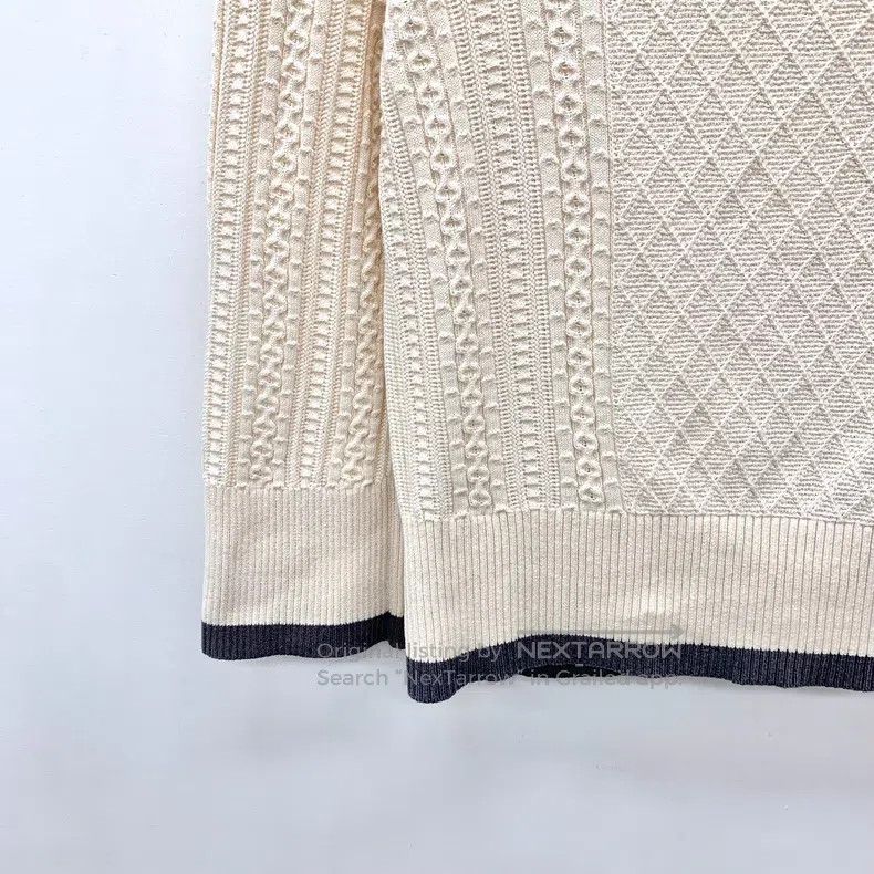 Chanel Chanel Beige jacquard cotton round-neck long-sleeved knitw Size XS / US 0-2 / IT 36-38 - 4 Thumbnail