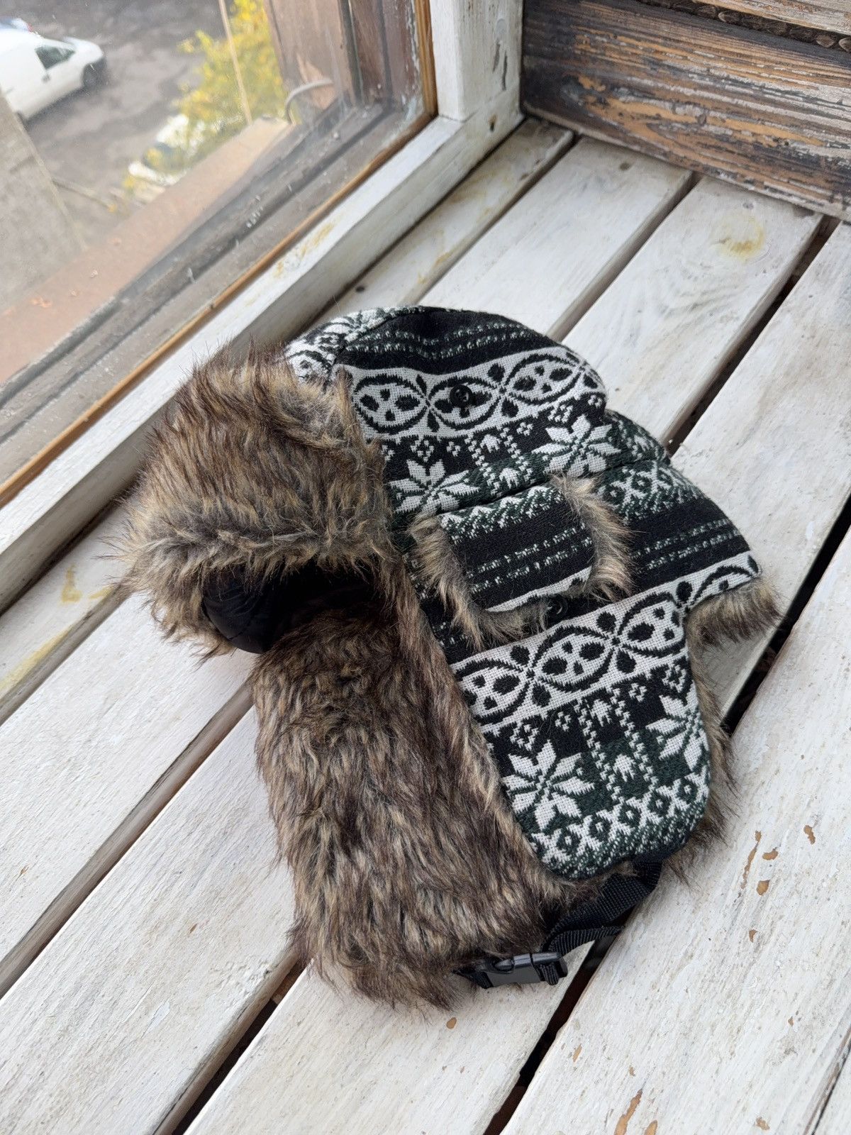 Japanese Brand Faux Fur Mohair Fuzzy Ushanka Trapper Hat Y2K Opium Rare OS Size ONE SIZE - 9 Thumbnail