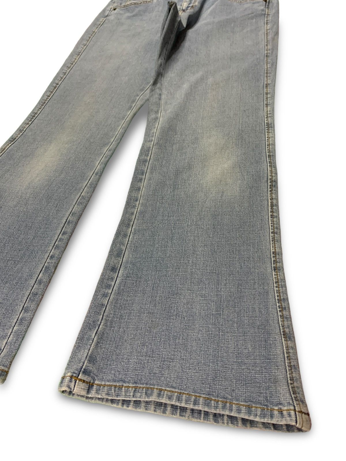 Japanese Brand SALES🔥Vintage Japanese Brand Faded Distressed Flare Jeans Size 31" - 6 Thumbnail