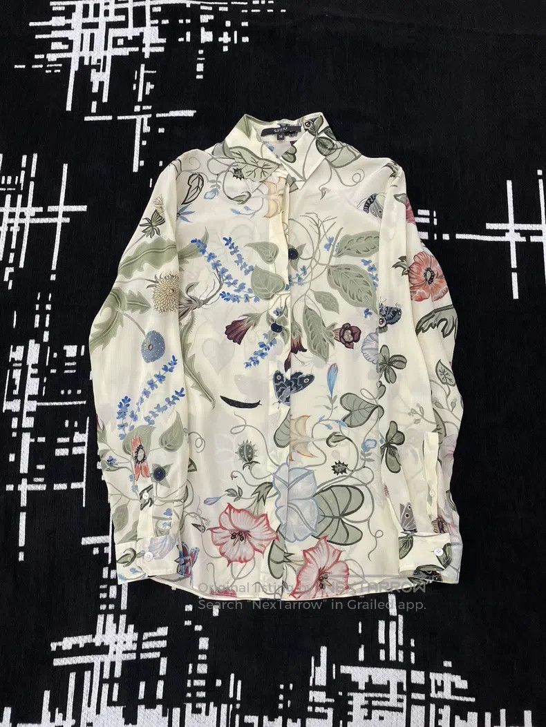 Gucci Gucci Floral printed silk shirt Size XS / US 0-2 / IT 36-38 - 1 Thumbnail