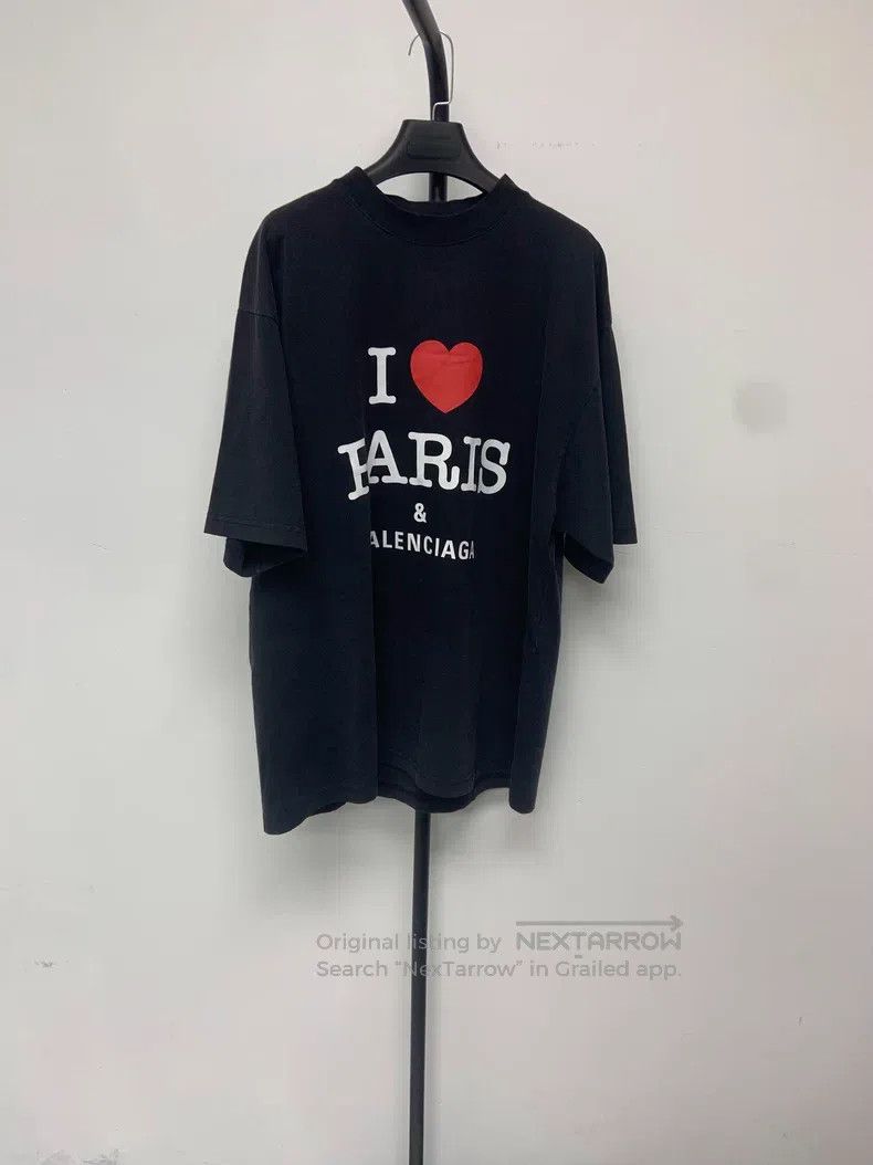 Balenciaga Balenciaga Letter Heart Pattern Printed Round Neck Casual Size US M / EU 48-50 / 2 - 1 Thumbnail