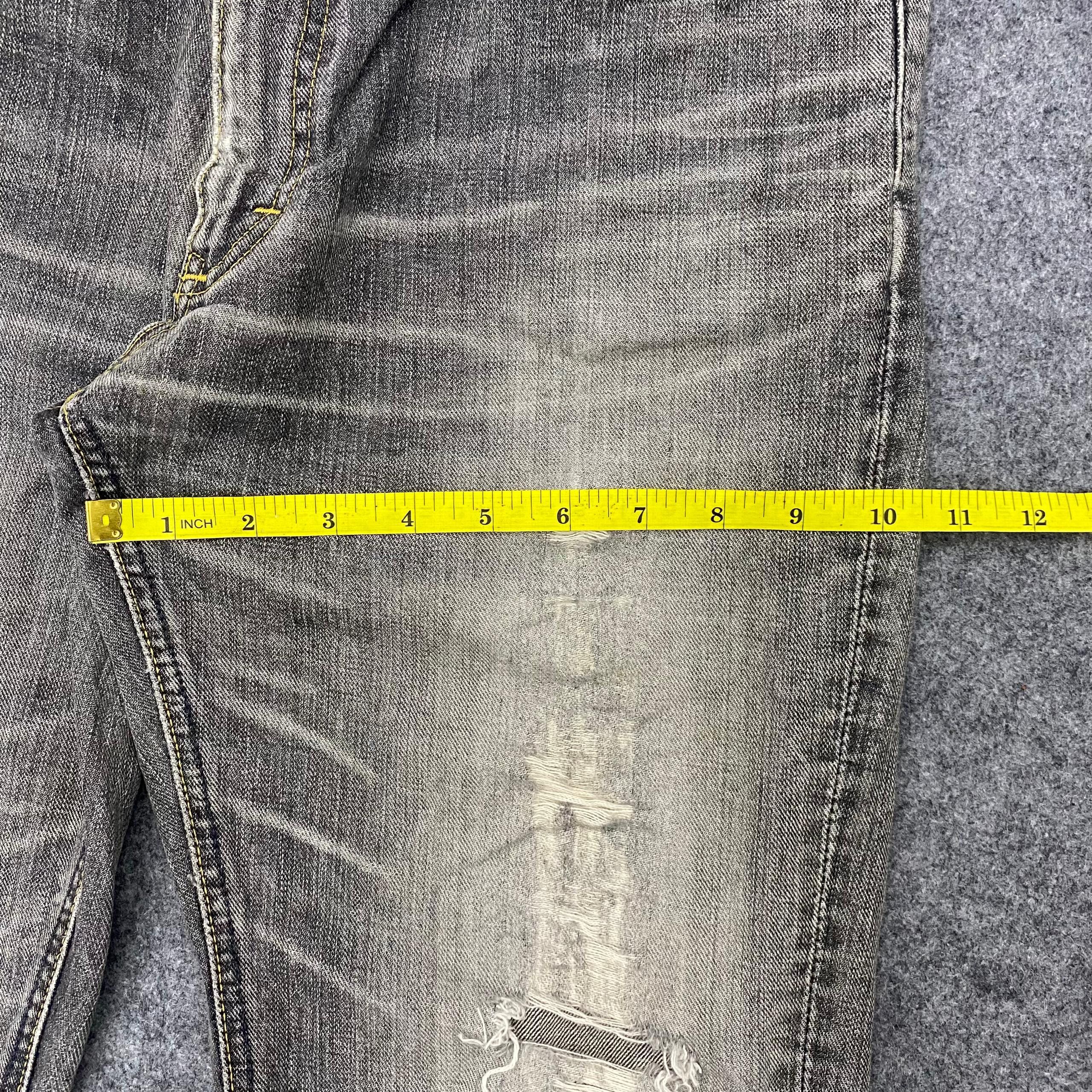 Japanese Brand 💥Flare💥Vintage 90s Lee Riders Distressed Denim Size US 33 - 5 Thumbnail