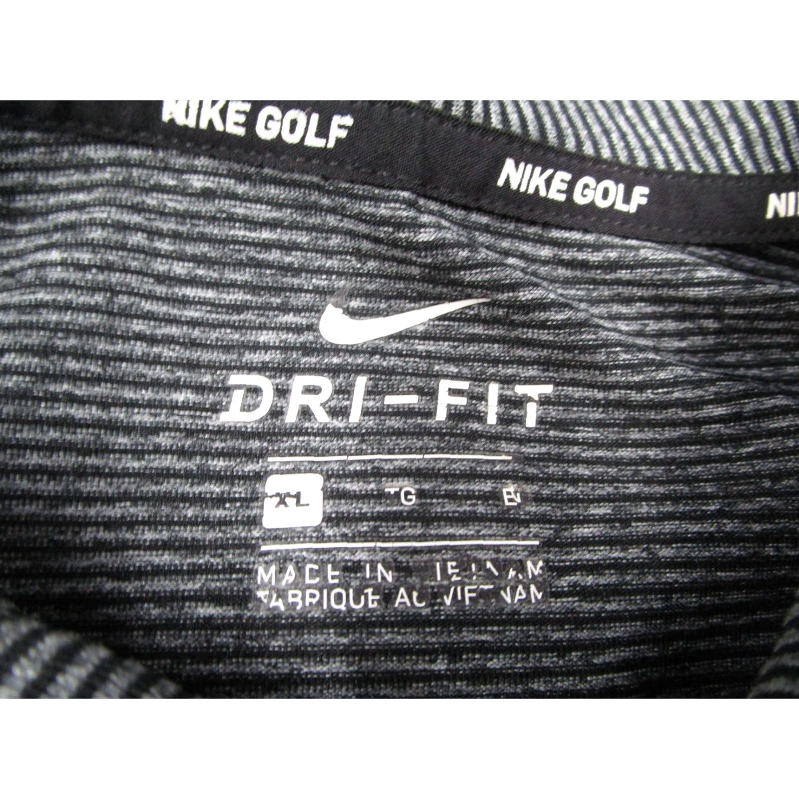 Nike Nike Polo Shirt Mens XL Gray Stripe Dri-FIT Princeton Golf Stretch 890097-010 Size US XL / EU 56 / 4 - 2 Thumbnail