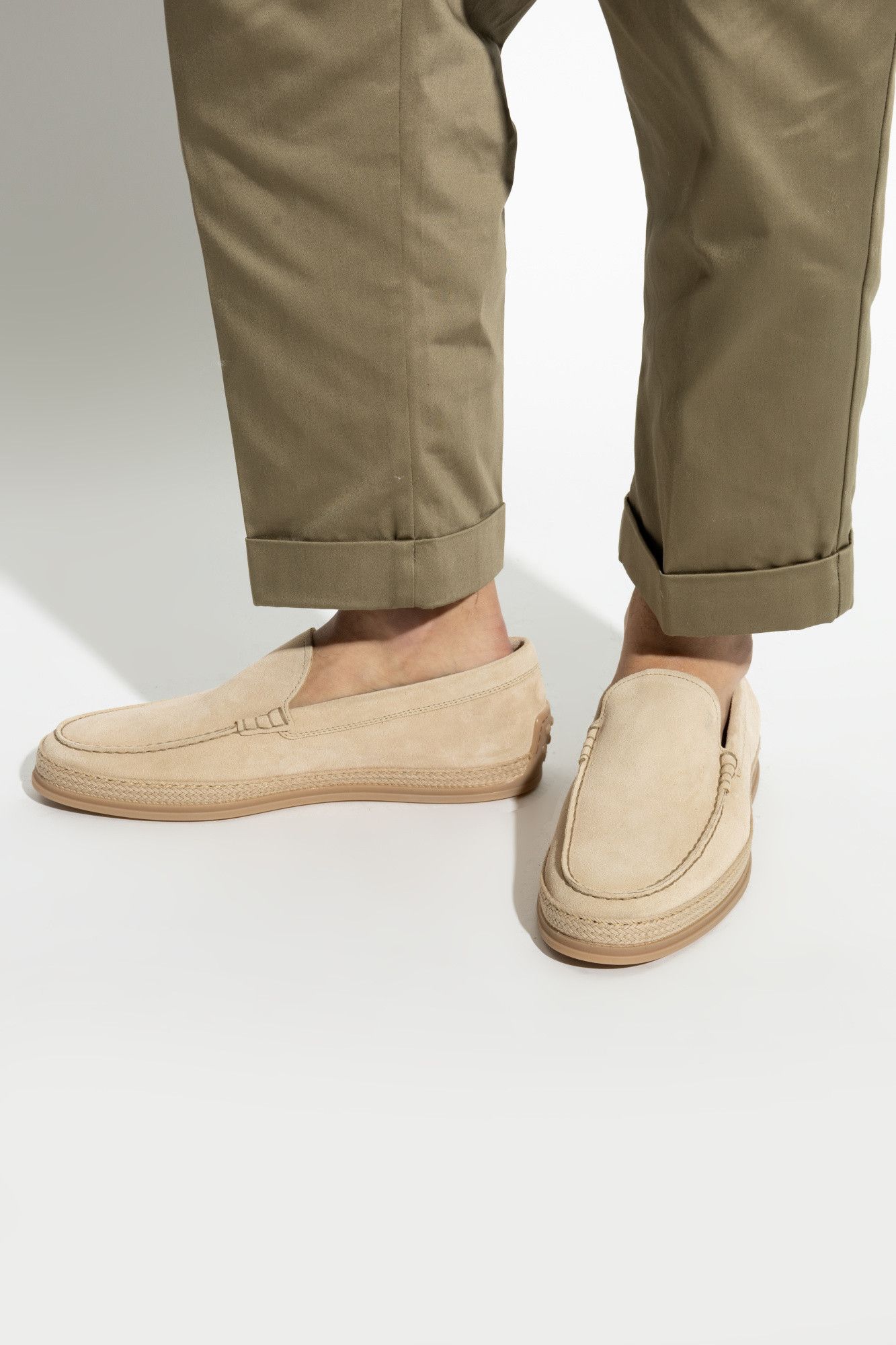 Tod's o1s22i1n0325 Leather Slip-on Loafers in Beige Size US 9 / EU 42 - 2 Thumbnail