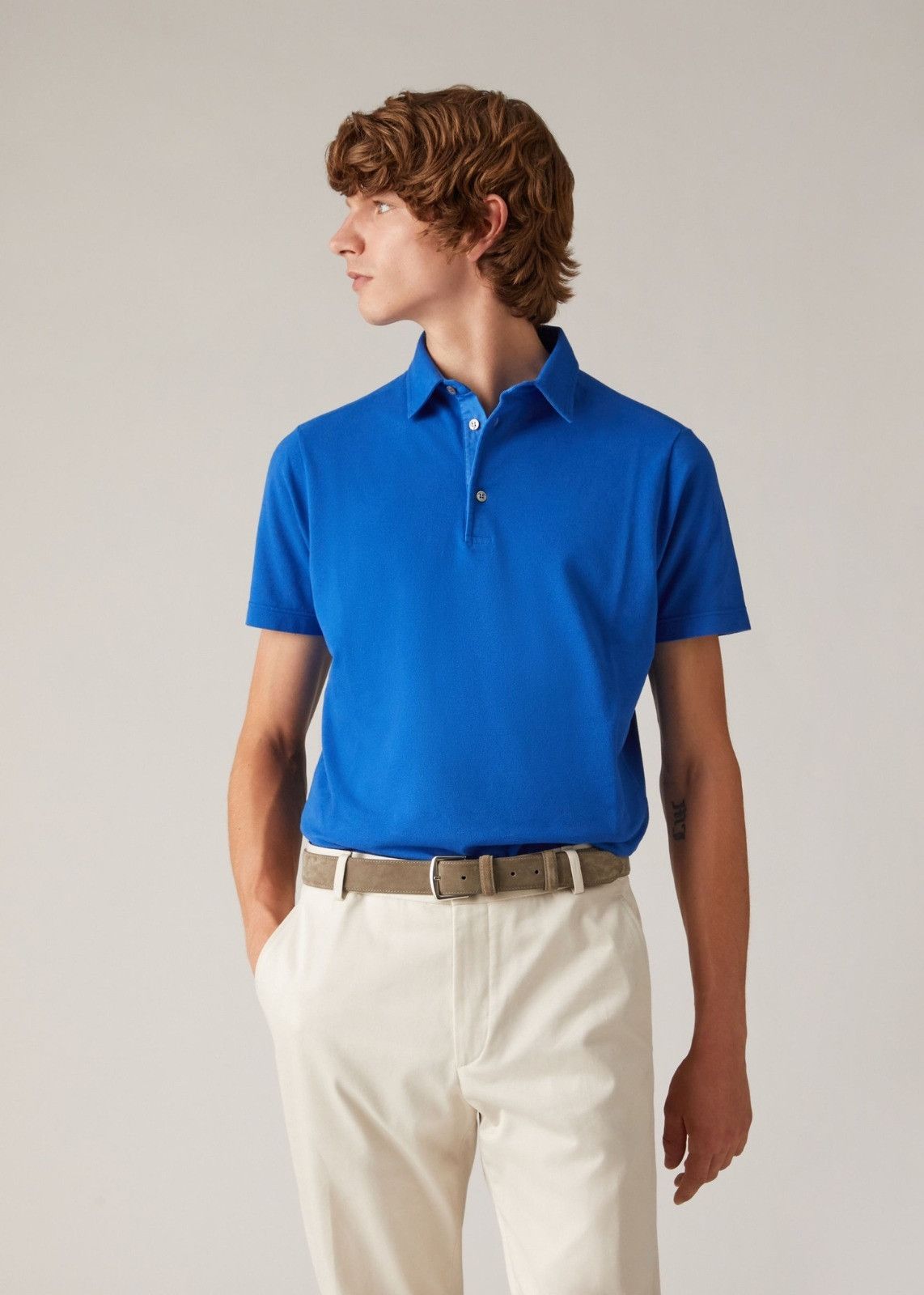 o1loc1c0124 Polo Shirt in Blue
