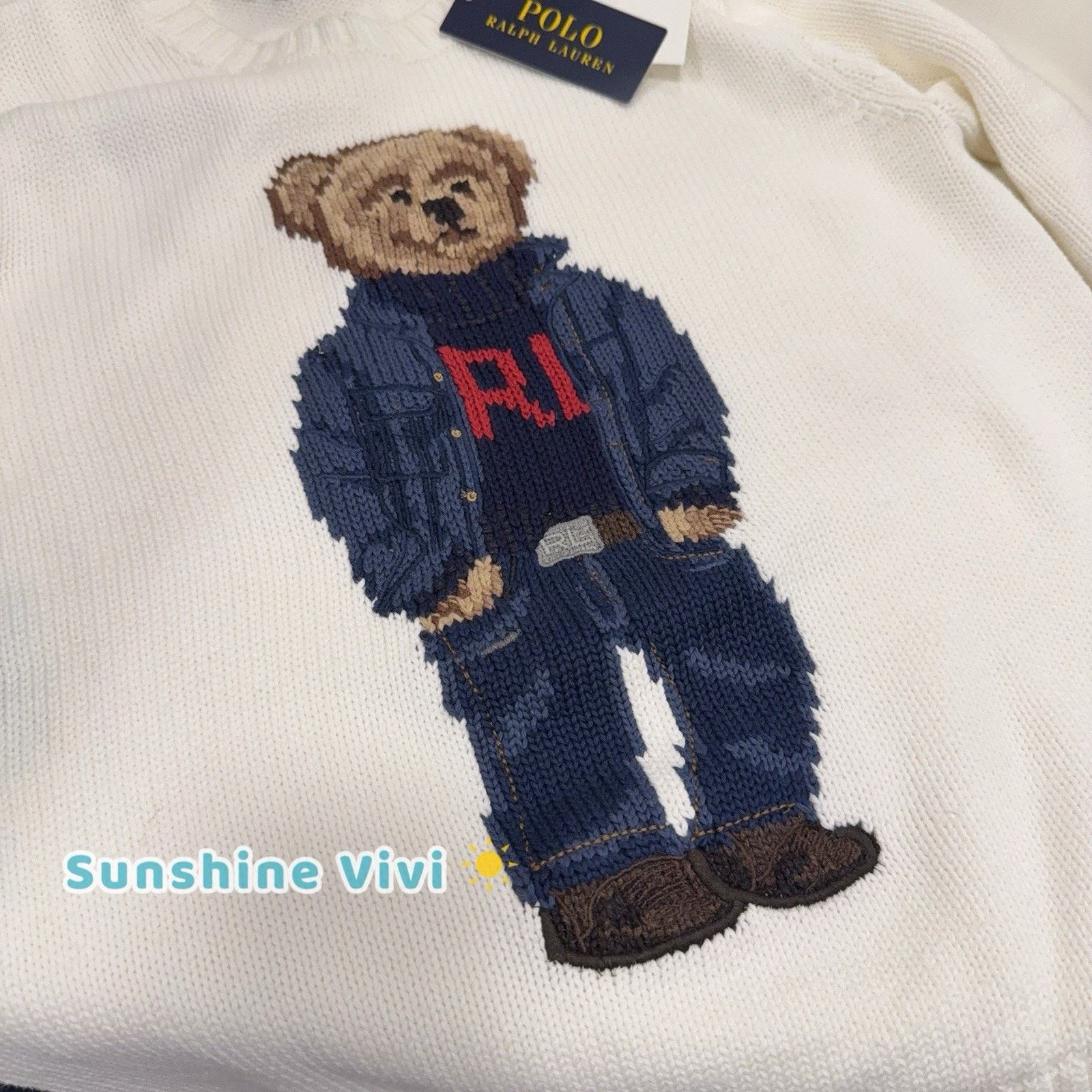 Ralph Lauren Purple Label NWT Ralph Lauren Women Bear Suit Crewneck Sweatshirt Cream Size US XS / EU 42 / 0 - 3 Thumbnail