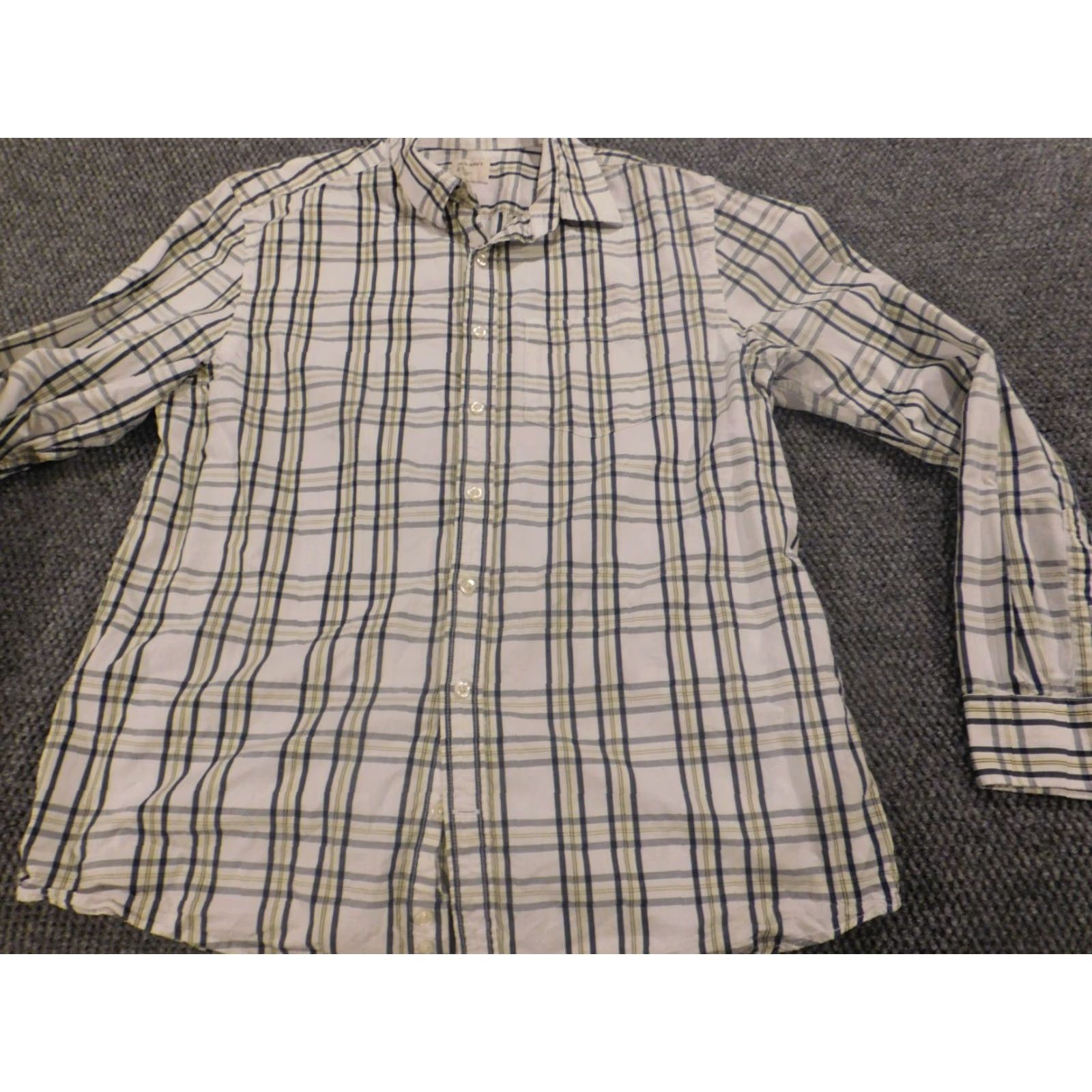 Old Navy Old Navy Shirt Men's Large White Button-Down Knit Long Sleeve Collared Slim Pocketed Regular Button-Up Size US L / EU 52-54 / 3 - 4 Thumbnail