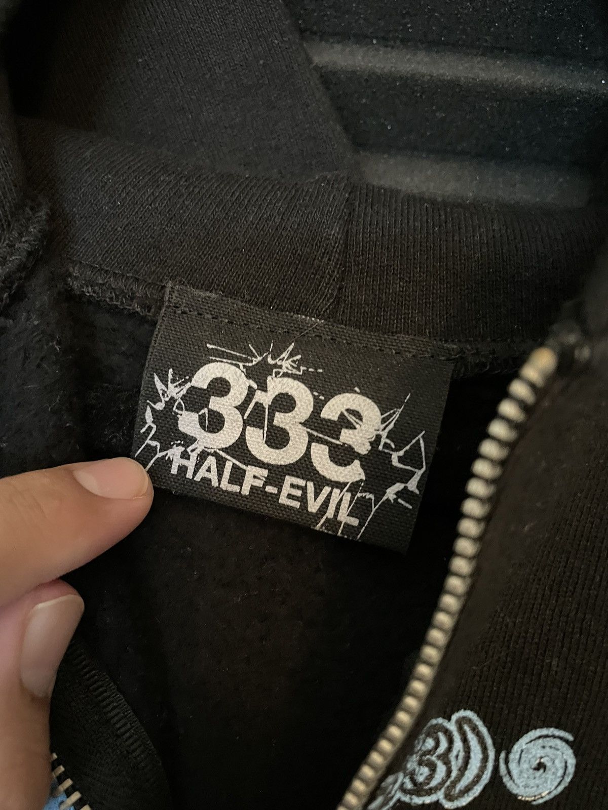 Half Evil Half Evil From Another Dimension Zip Up hoodie black XXL Size US XXL / EU 58 / 5 - 5 Thumbnail