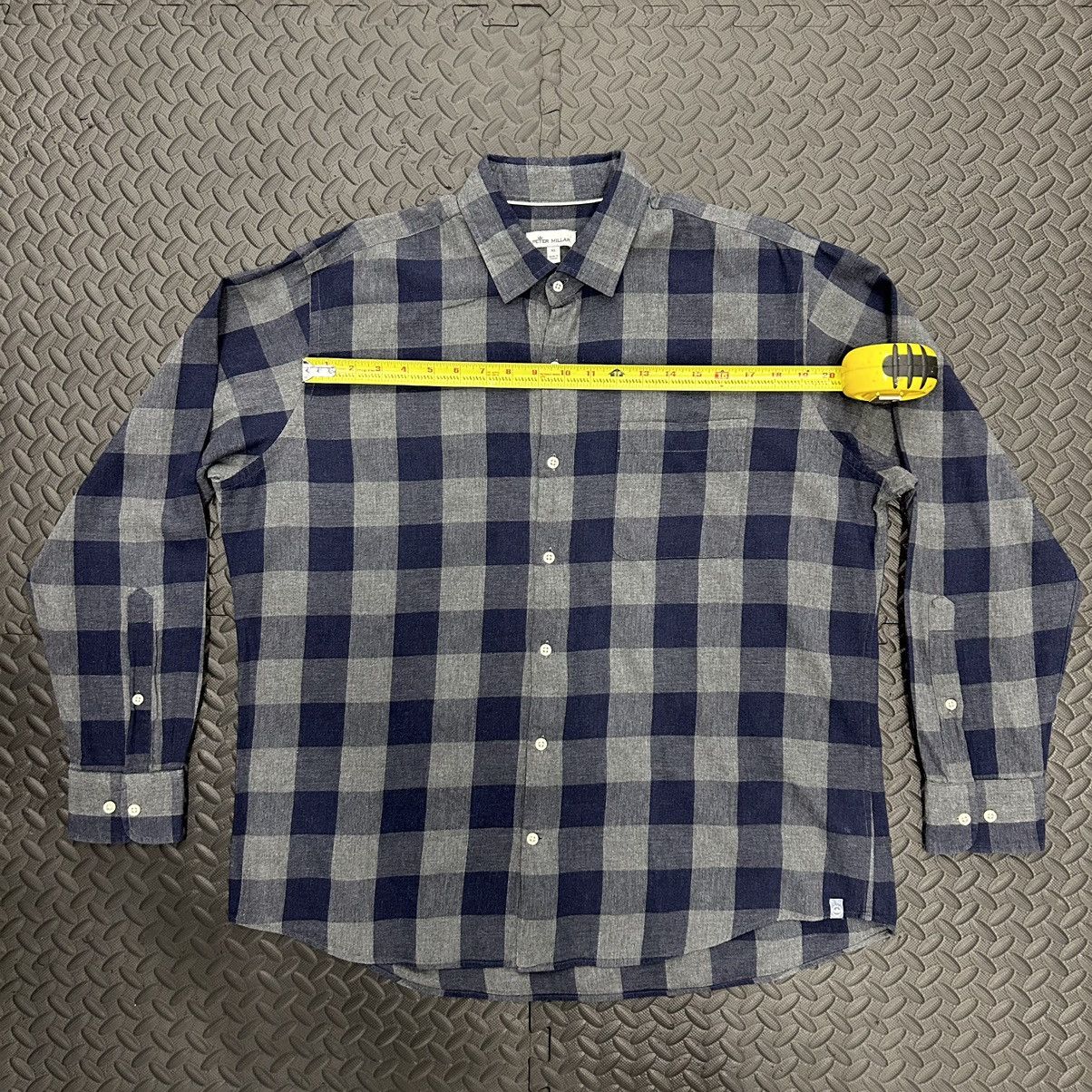 Designer × Peter Millar Peter Millar Shirt Mens Size XL Button Up Plaid Blue L/S Size US XL / EU 56 / 4 - 5 Thumbnail